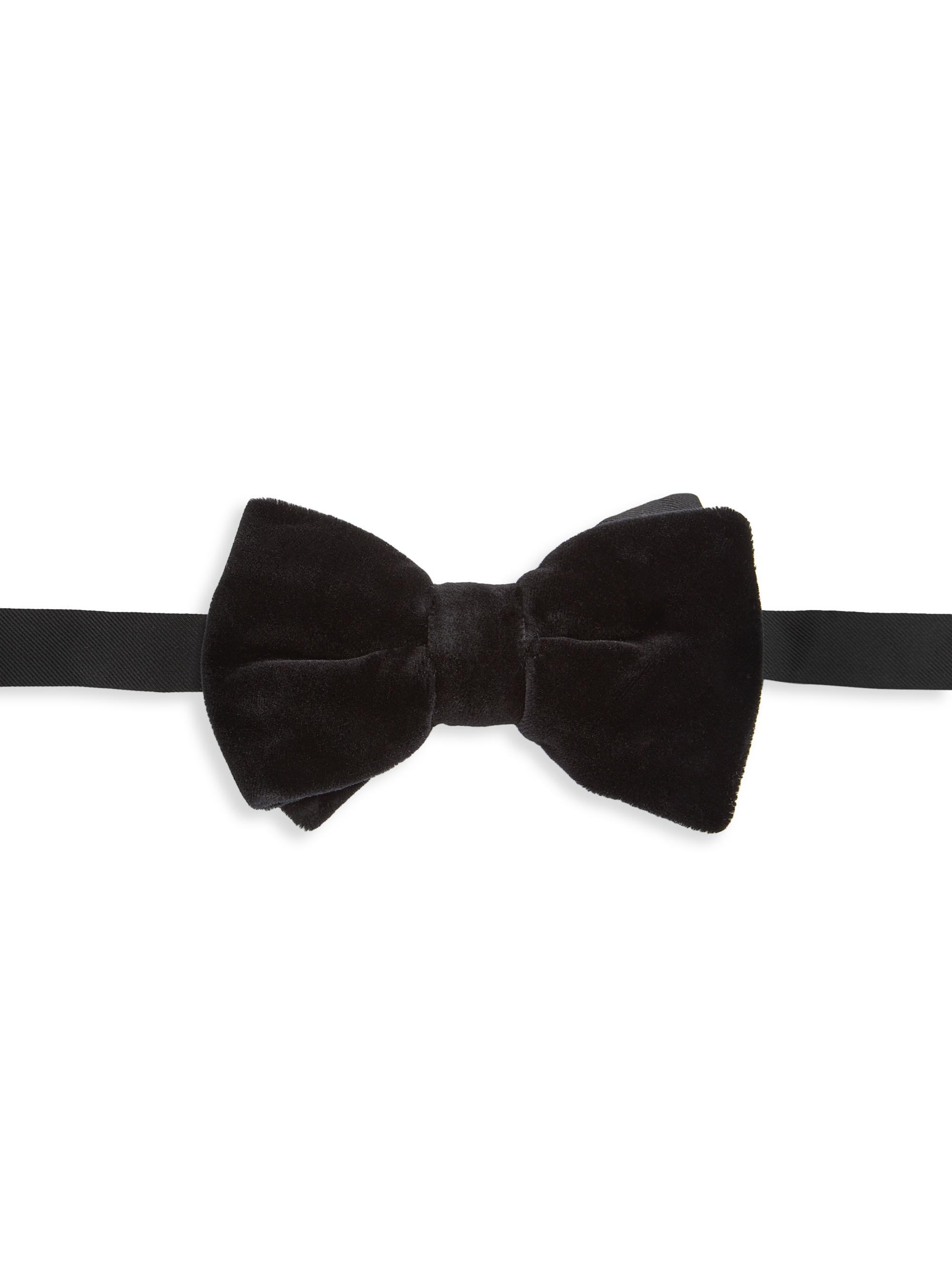 Saks Fifth Avenue Men's Solid Velvet Bowtie - Moonless