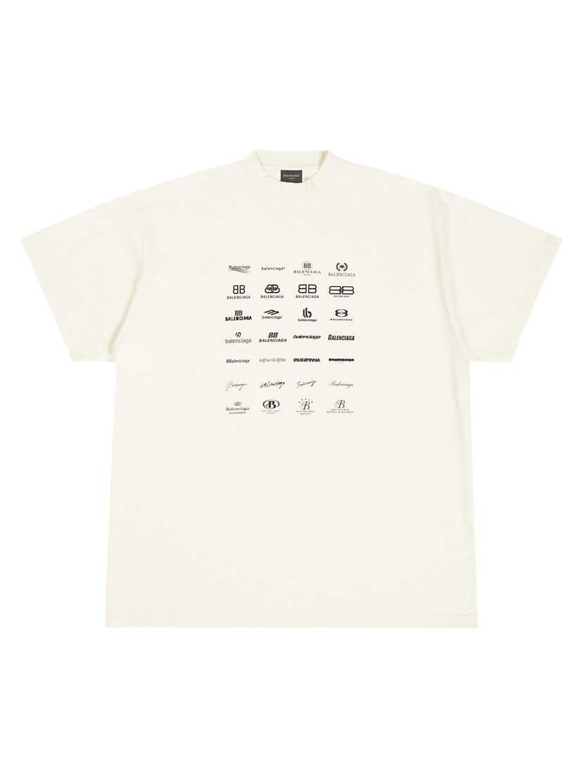 Shop Balenciaga Archives Logos T-Shirt Oversized | Saks Shop Balenciaga Archives Logos T-Shirt Oversized | Saks