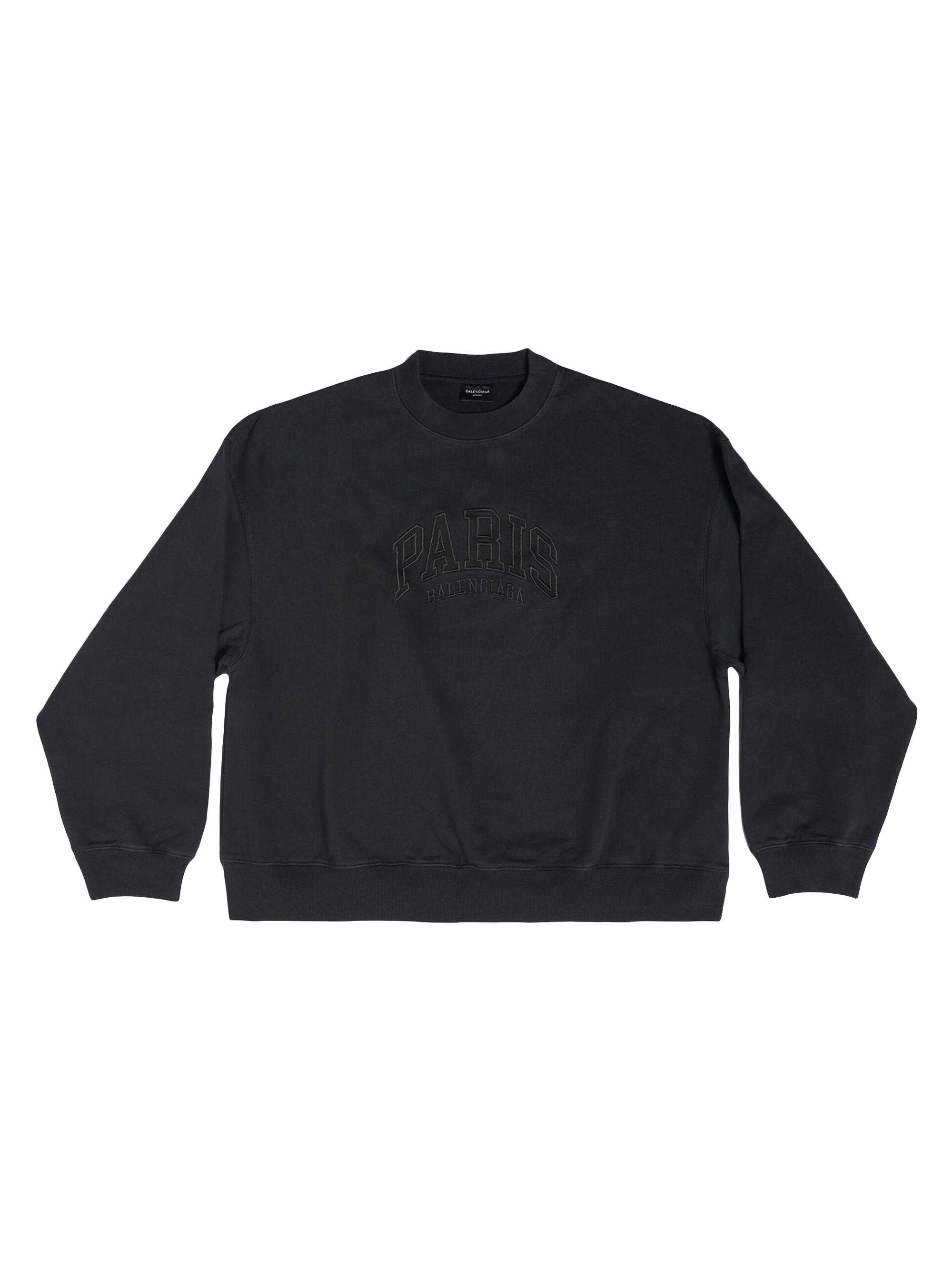 Balenciaga Men's Cities Paris Sweatshirt Medium Fit - Black