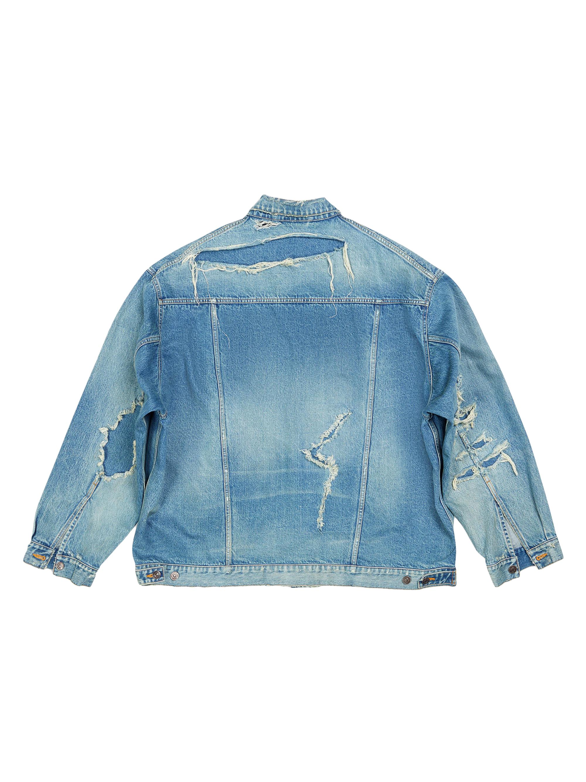 Balenciaga Patched Destroyed Jacket | Saks Fifth Avenue