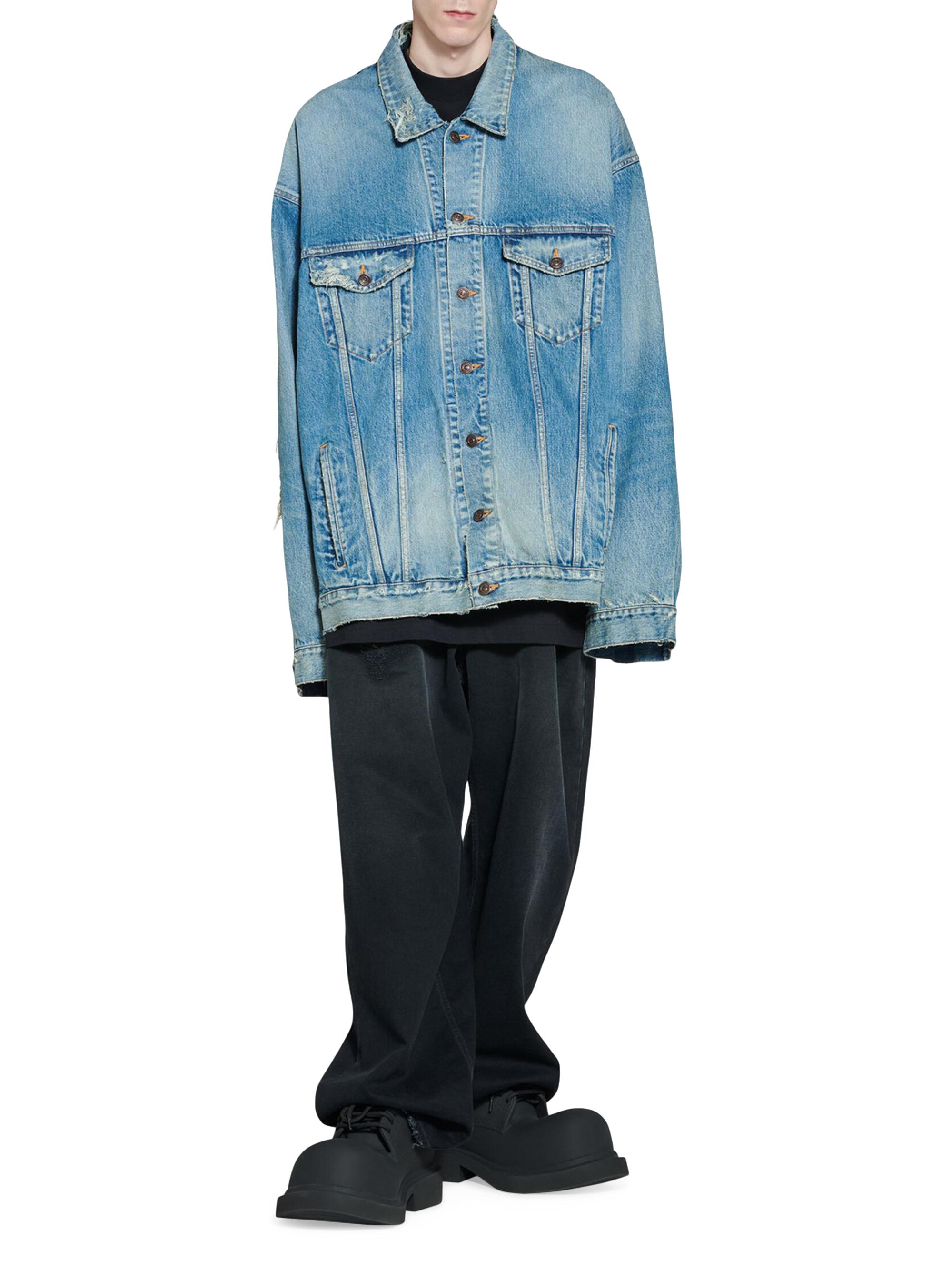Balenciaga Patched Destroyed Jacket | Saks Fifth Avenue