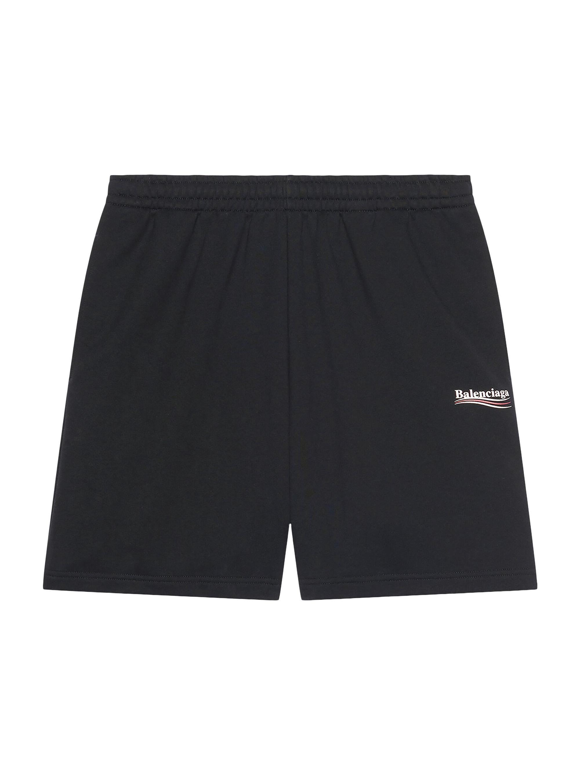 Balenciaga Men's Political Campaign Sweat Shorts - Black