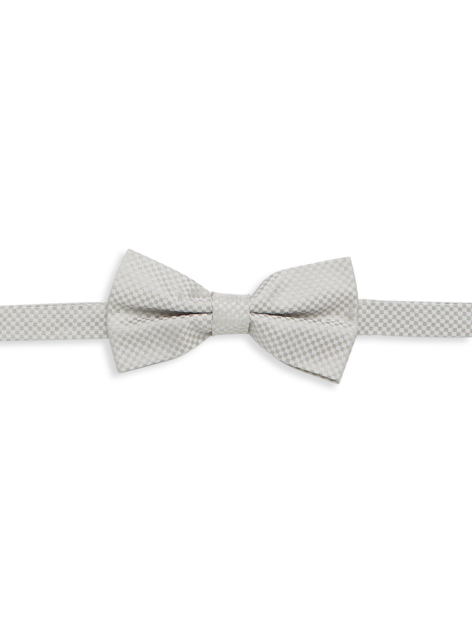 Saks Fifth Avenue Men's COLLECTION Checkerboard Bowtie - Gull