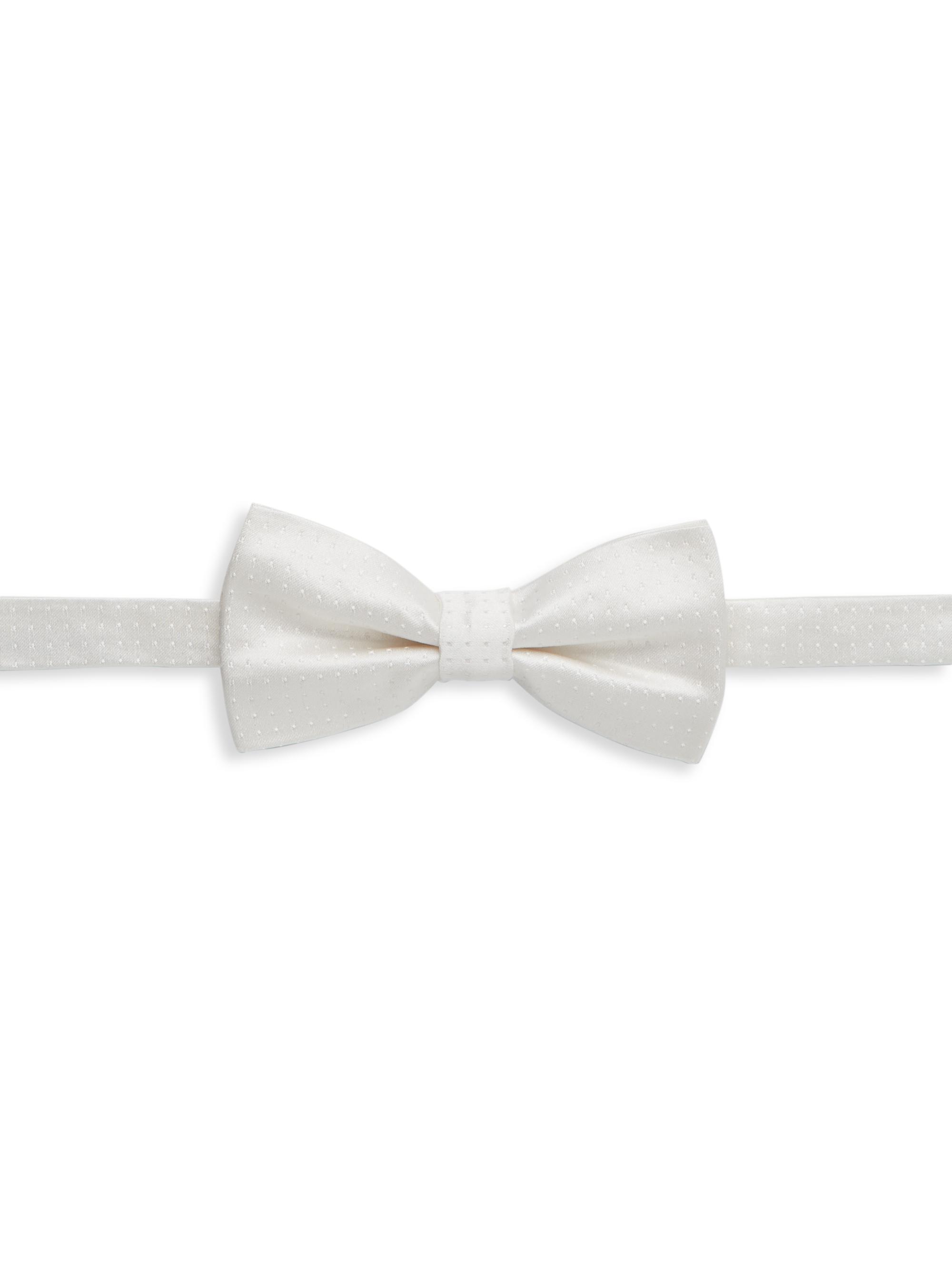 Saks Fifth Avenue Men's COLLECTION Polka Dot Bowtie - White