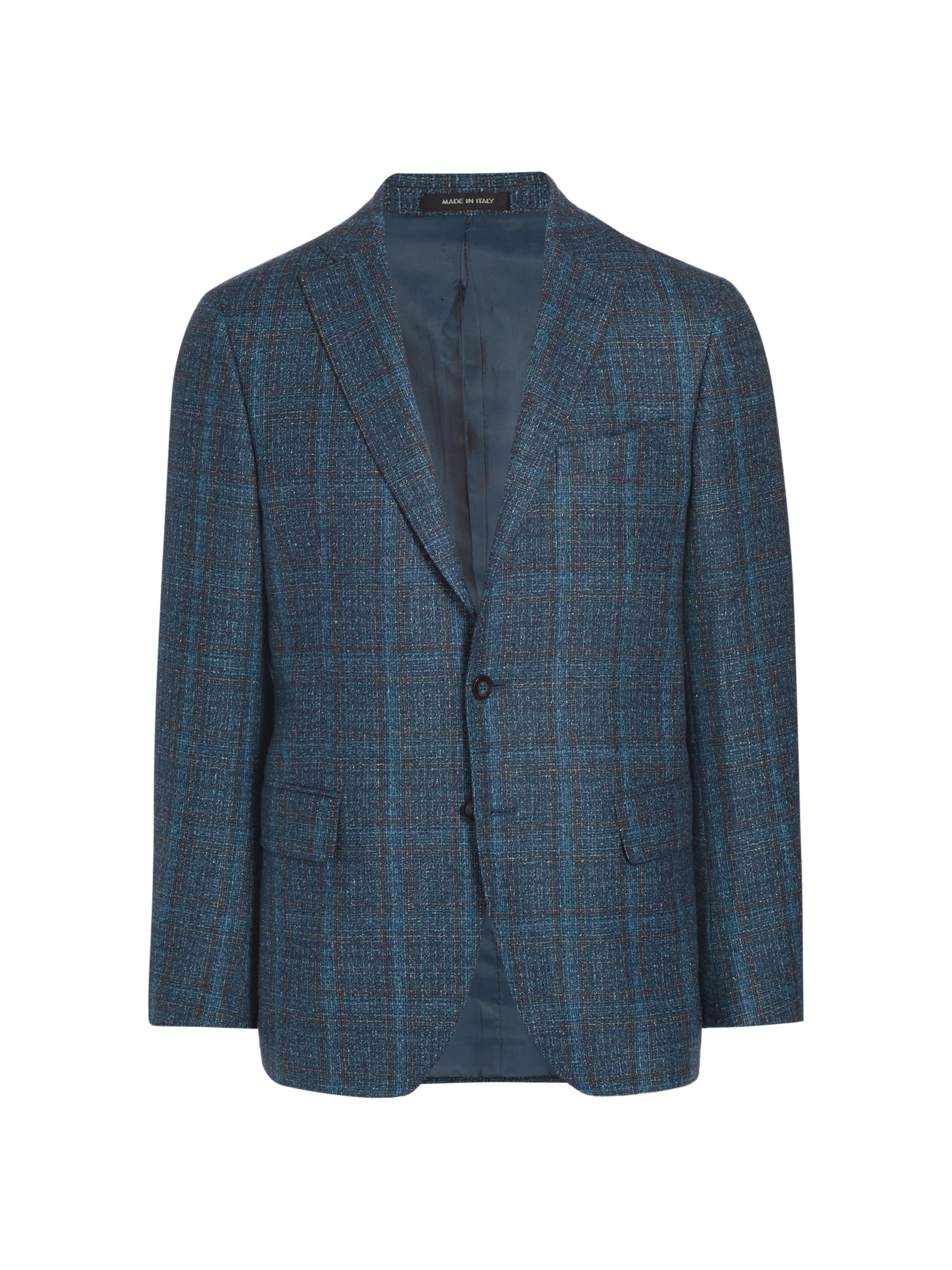 Saks Fifth Avenue Men's COLLECTION Plaid Single-Breasted Blazer - Lagoon