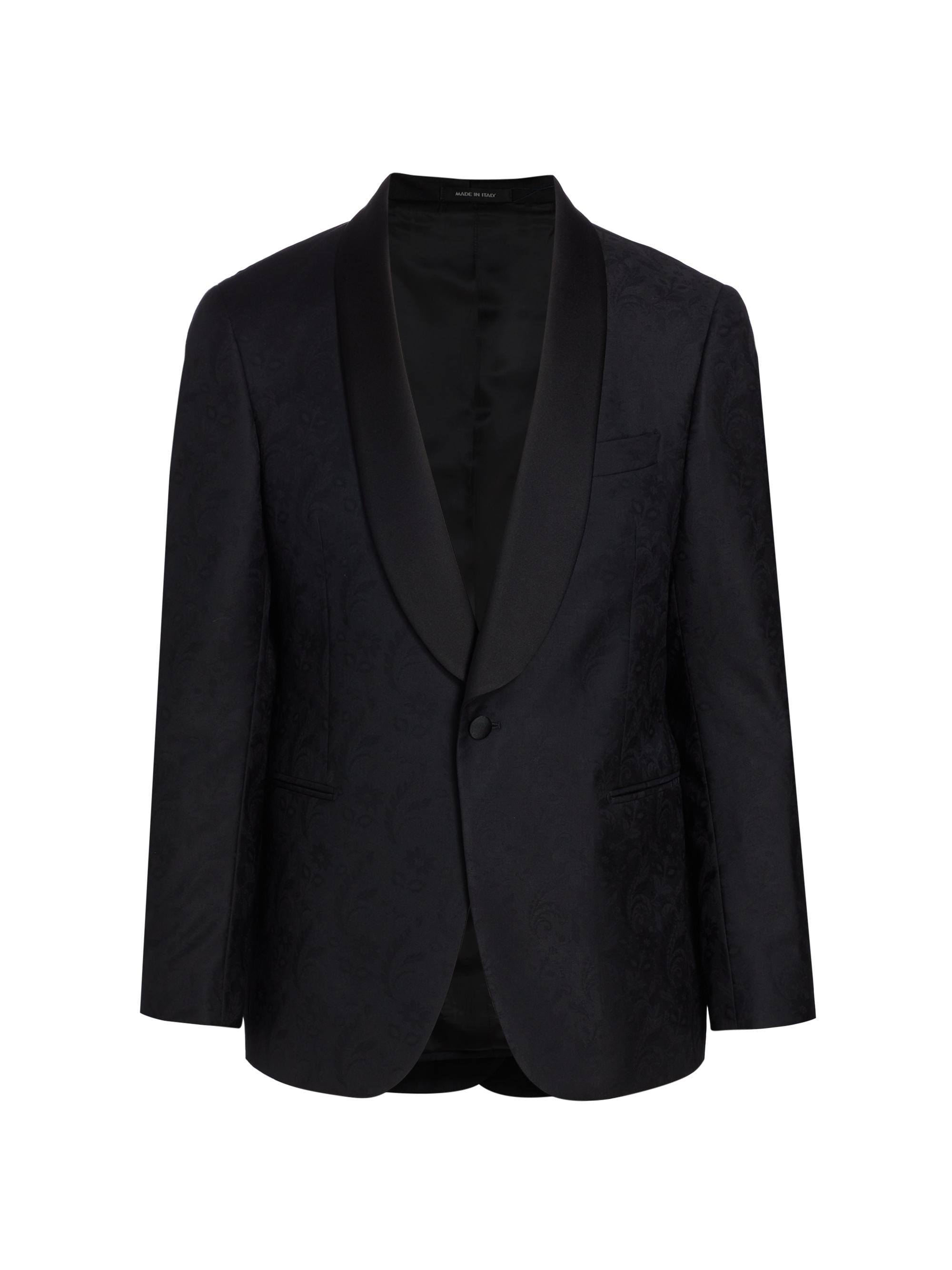 Saks Fifth Avenue Men's COLLECTION Jacquard Wool One-Button Blazer - Moonless