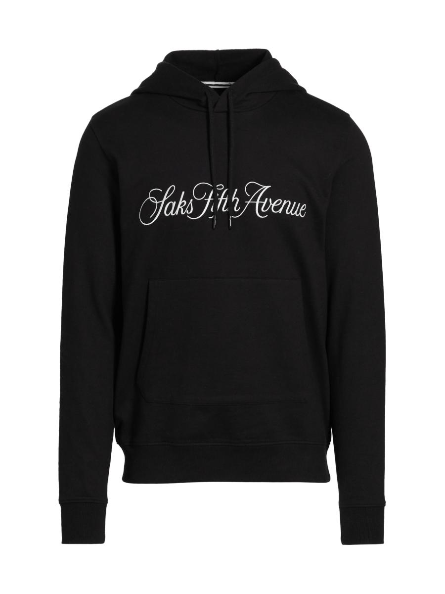 Saks Fifth Avenue COLLECTION Logo-Embroidered Cotton Hoodie Saks