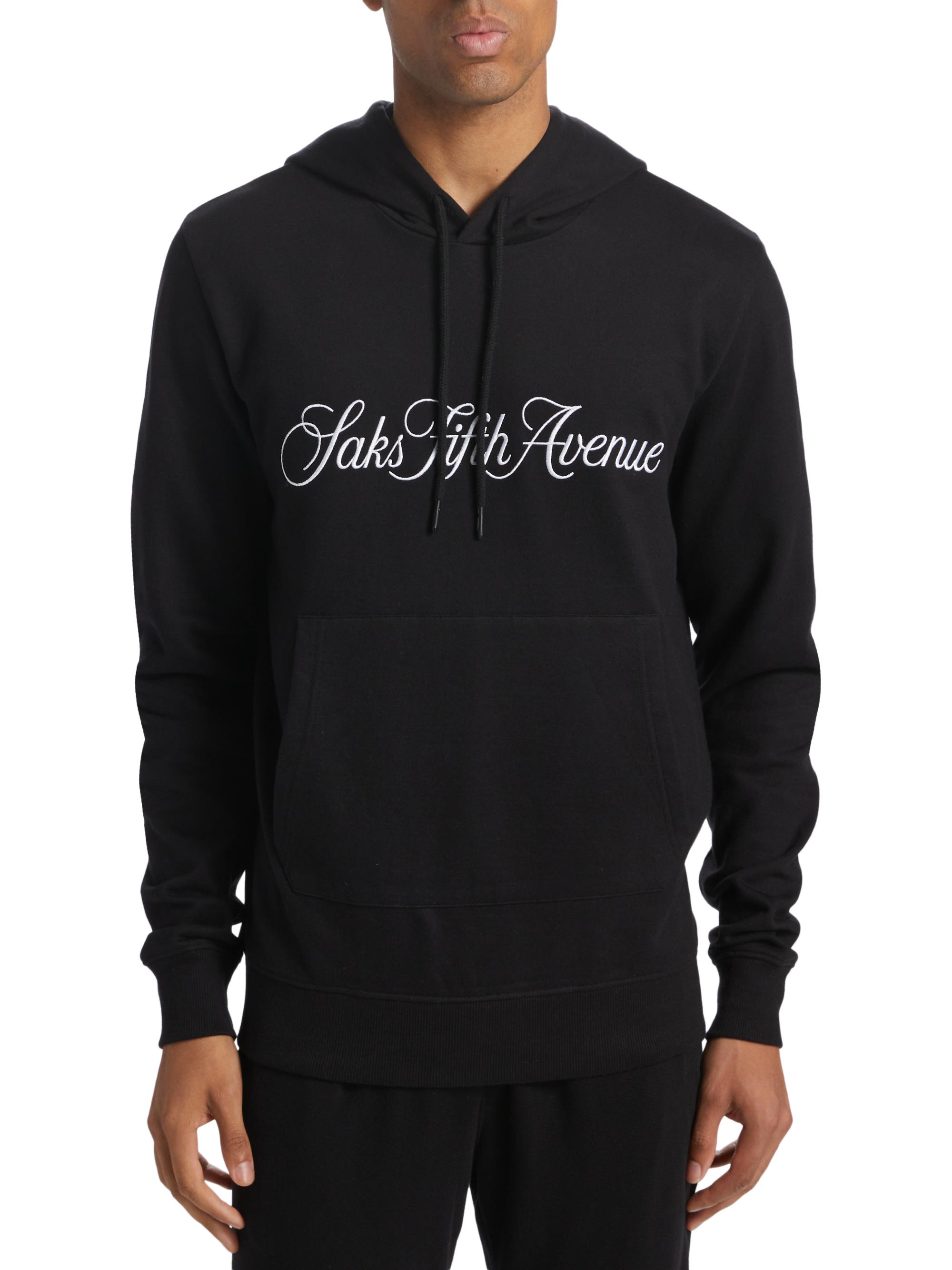 Saks Fifth Avenue COLLECTION Logo-Embroidered Cotton Hoodie | Saks