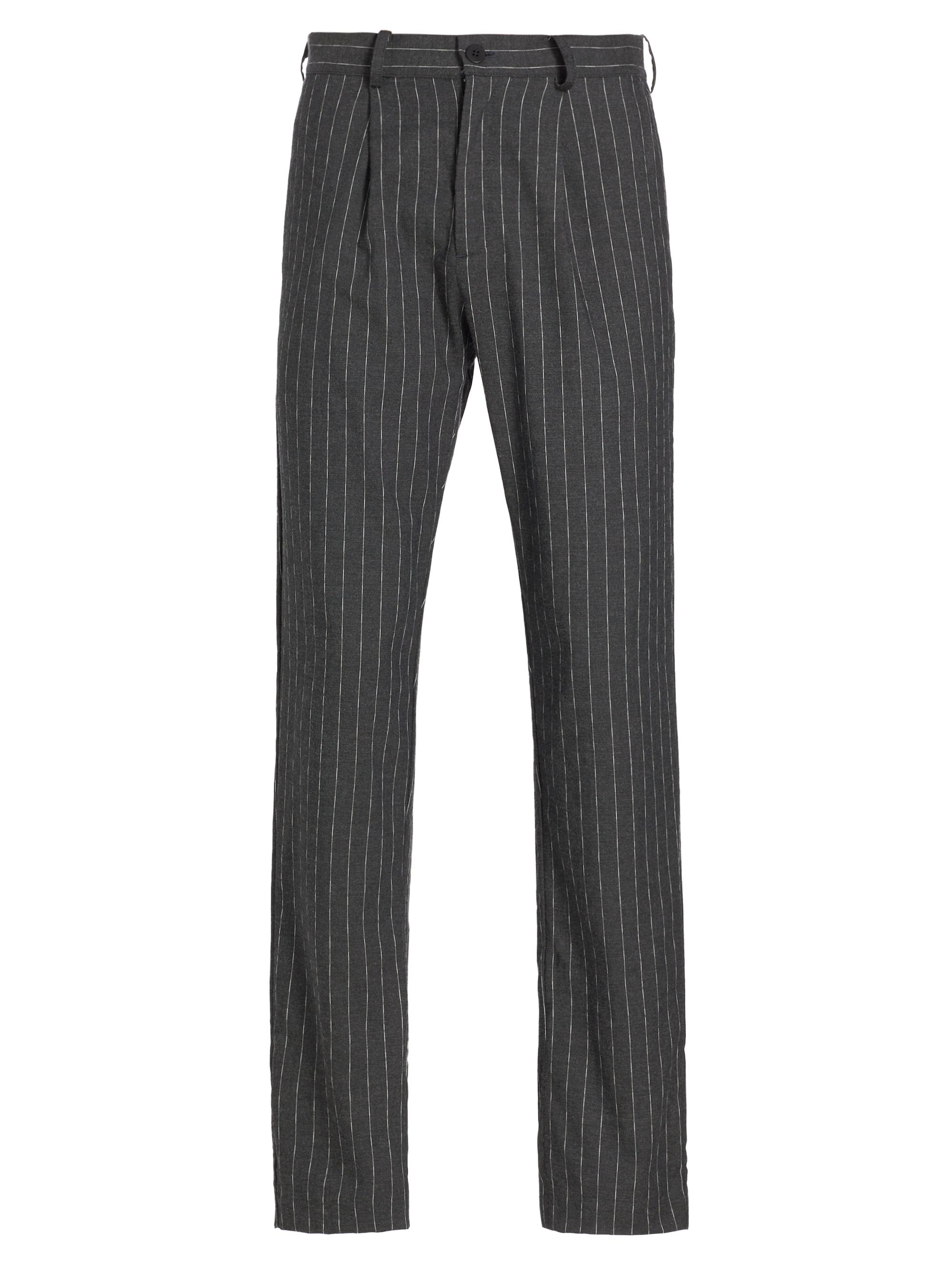 Saks Fifth Avenue Men's COLLECTION Pinstripe Woven Trousers - Gunmetal