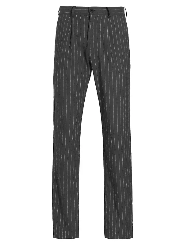 Shop Saks Fifth Avenue COLLECTION Pinstripe Woven Trousers