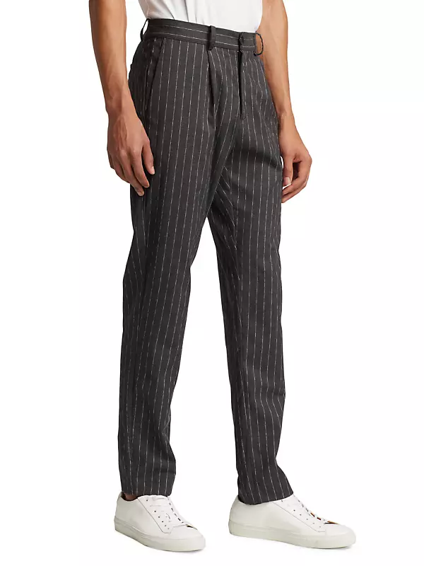 Shop Saks Fifth Avenue COLLECTION Pinstripe Woven Trousers