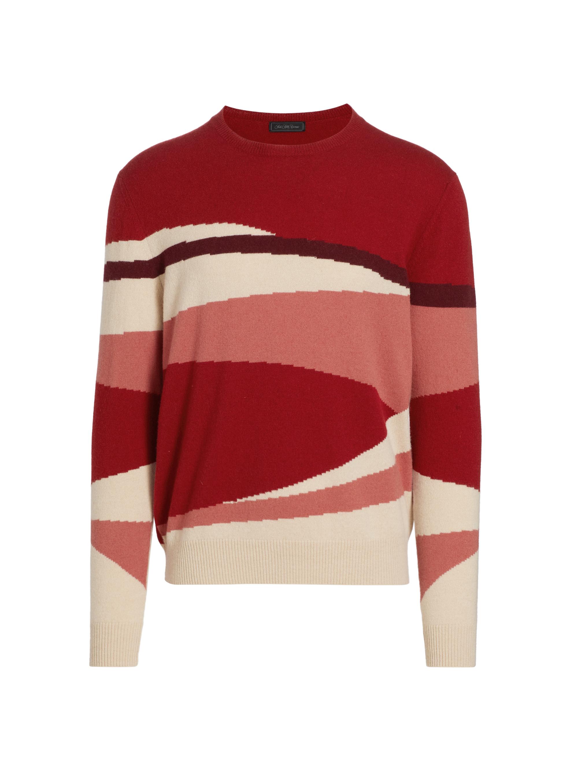 Saks Fifth Avenue Men's COLLECTION Mountain Intarsia Sweater - Mineral Red