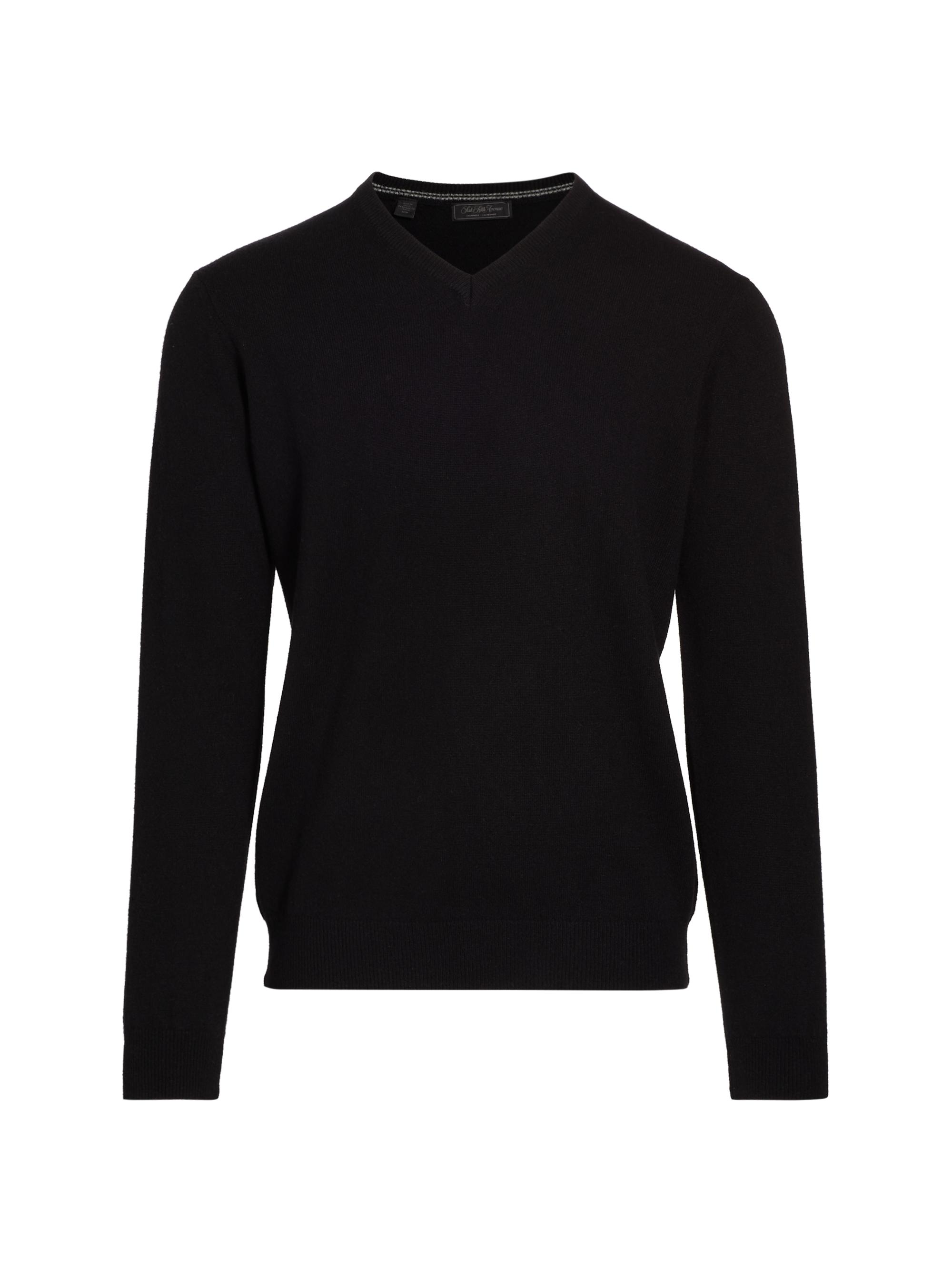 Saks Fifth Avenue Men's COLLECTION Cashmere V-Neck Sweater - Moonless