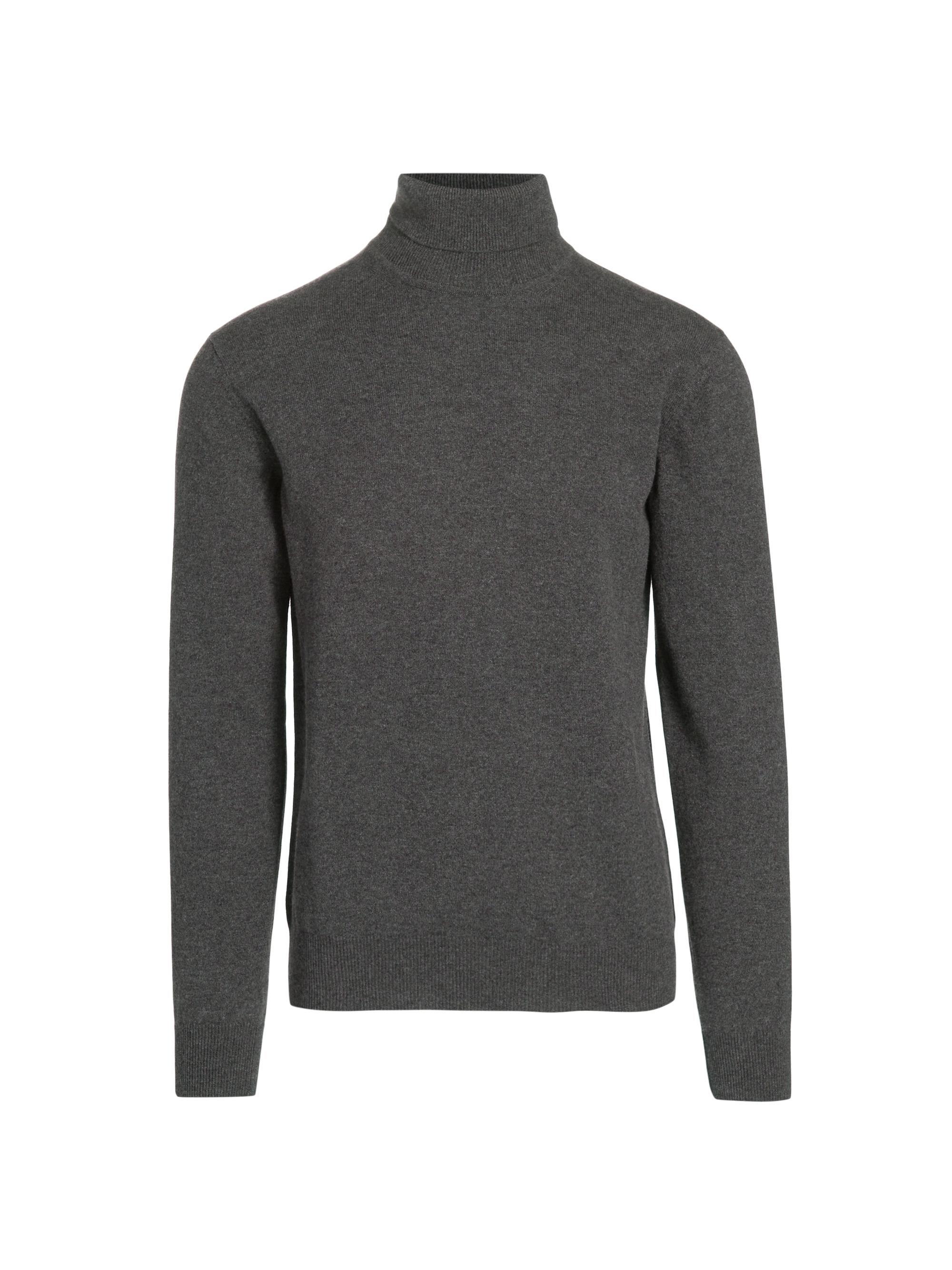 Saks Fifth Avenue Men's COLLECTION Lightweight Cashmere Turtleneck Sweater - Gunmetal Heather