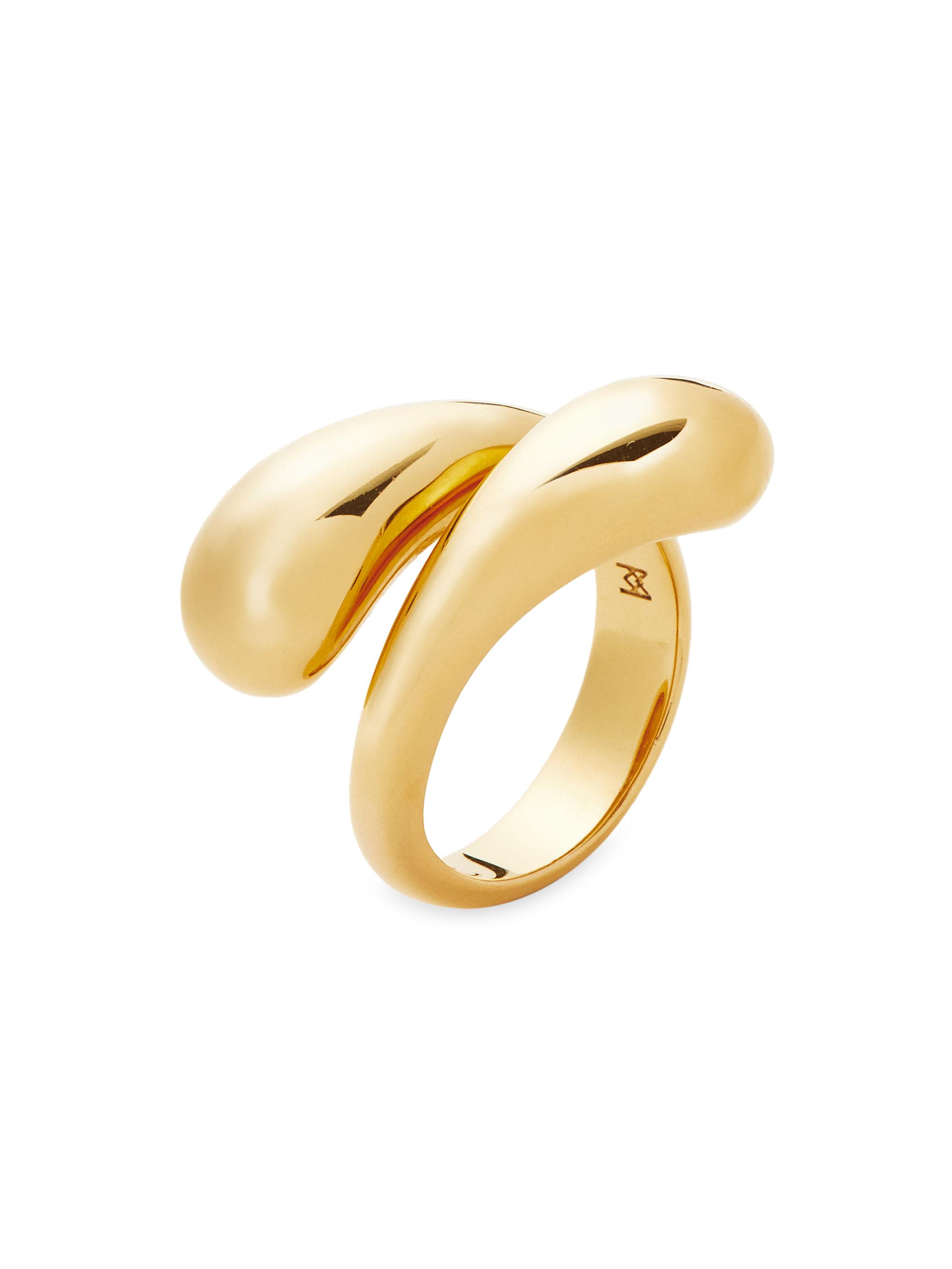 Missoma Women's Savi X  18K Gold Vermeil Sculptural Crossover Ring - Gold