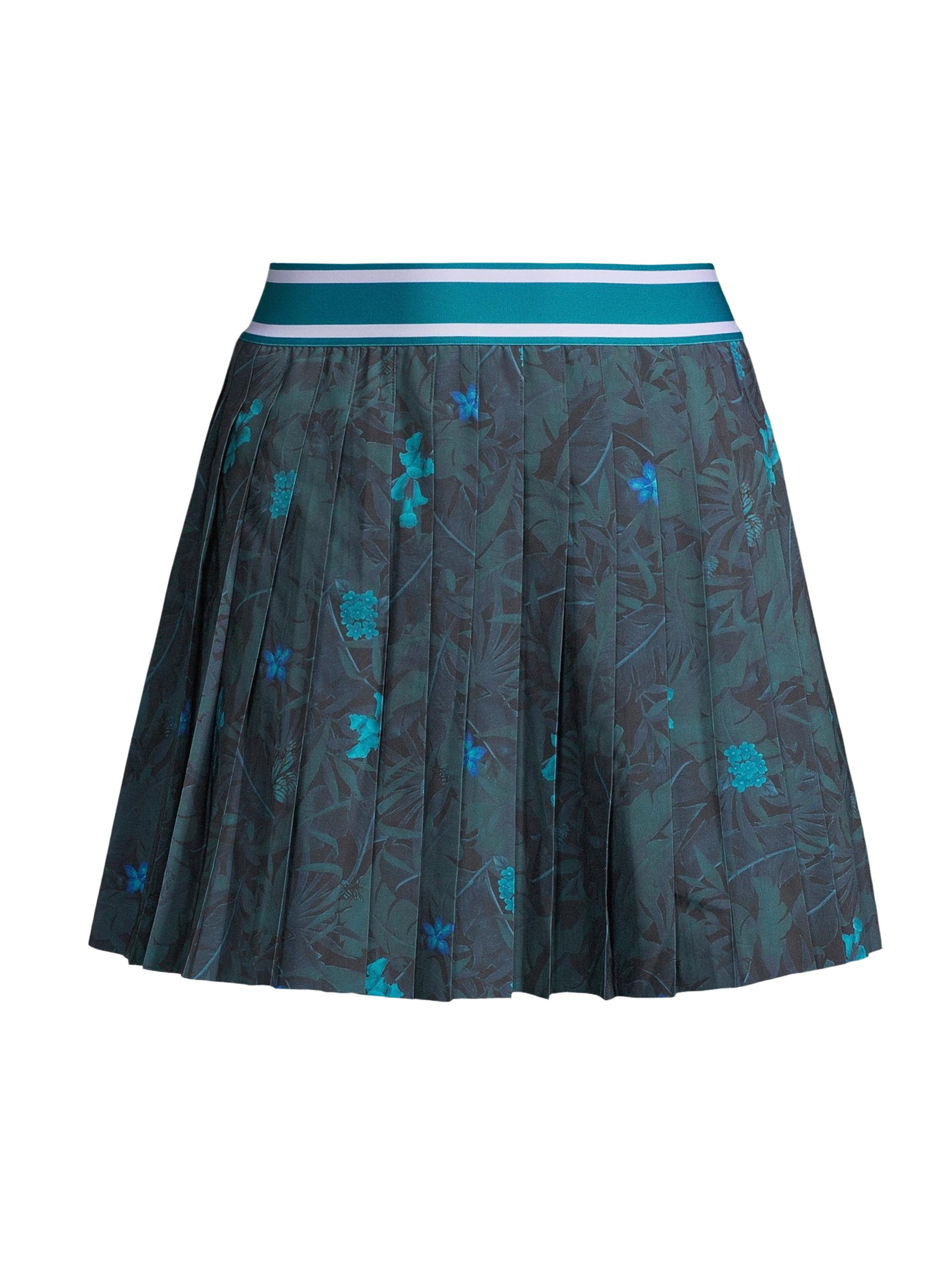 Greyson Women's Leo Lost Bloom Pleated Skort - Green Multi