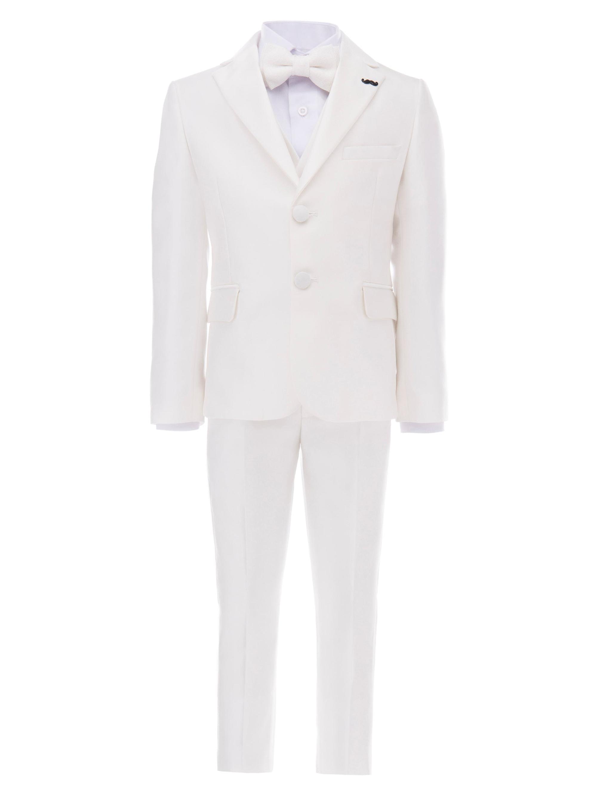 Moustache Peak Lapel Tuxedo - White