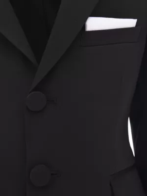 Moustache peak lapel suit set - Black