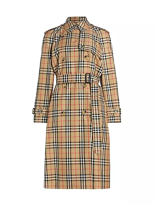 Burberry - Harehope Check Cotton Trench Coat