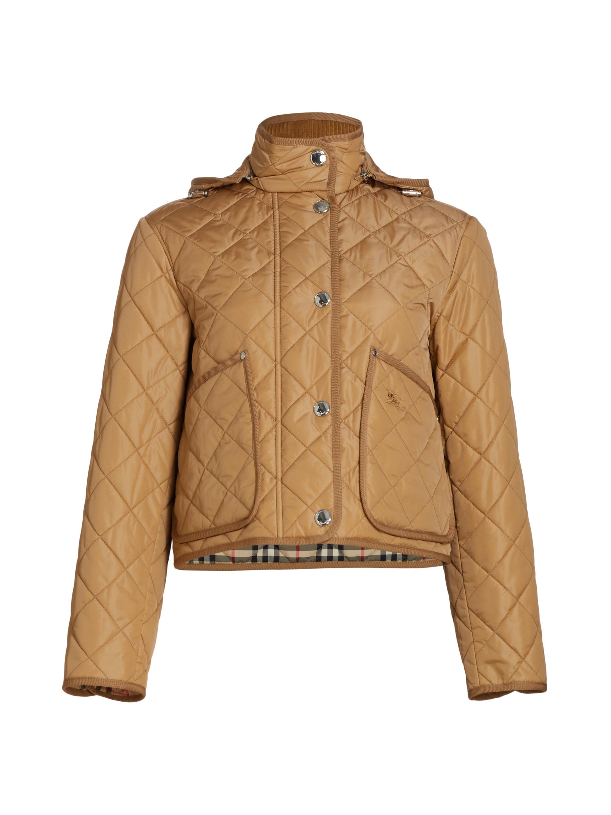 Burberry Diamond-Quilted Nylon Cropped Jacket | Saks Fifth Avenue