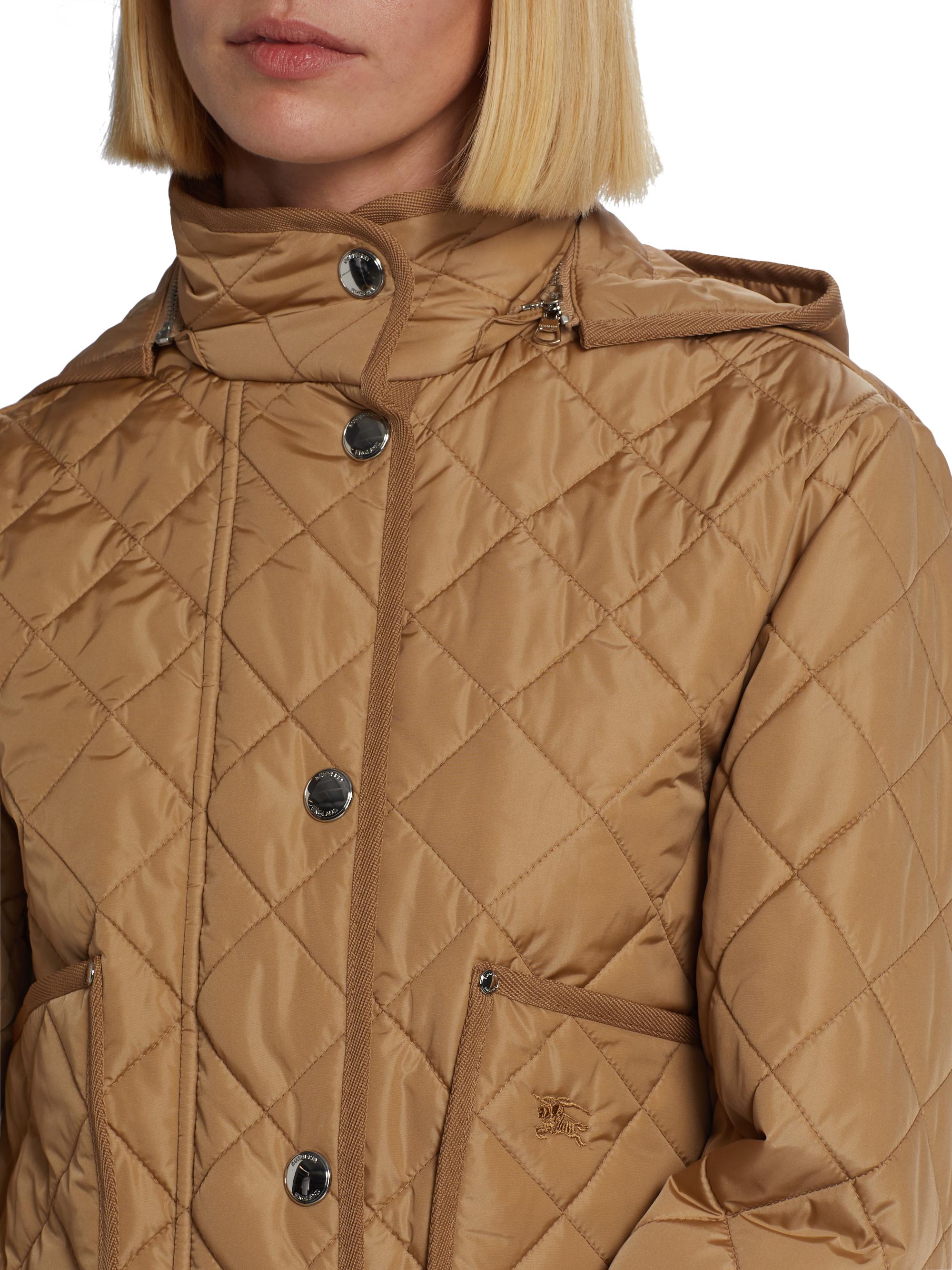 Burberry Diamond-Quilted Nylon Cropped Jacket | Saks Fifth