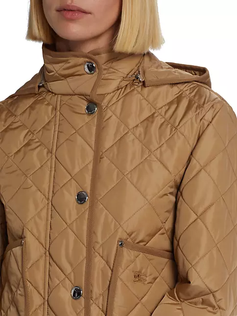 Burberry Unisex Detachable Hood Monogram Quilted Jacket - Baby