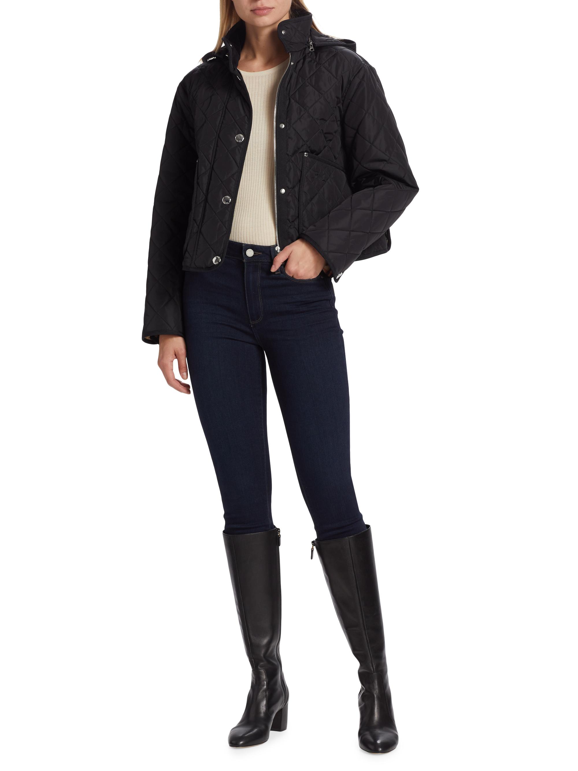 Burberry Diamond-Quilted Nylon Cropped Jacket | Saks Fifth Avenue