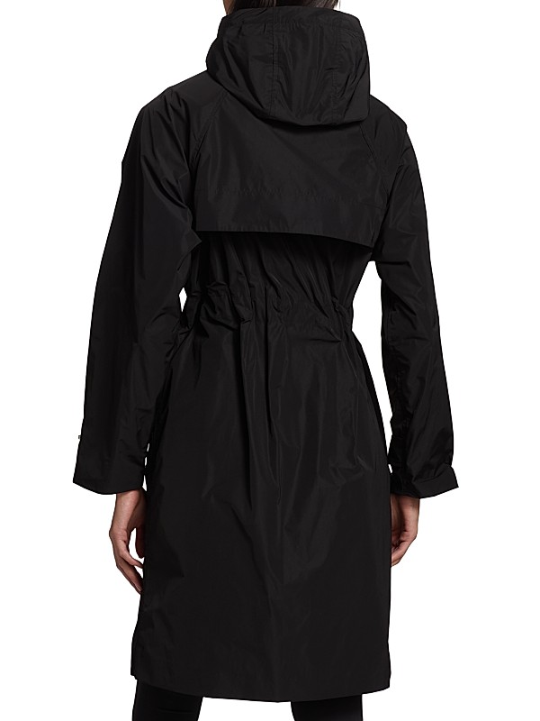 Shop Burberry Charminstera Hooded Logo-Embroidered Coat Shop Burberry Charminstera Hooded Logo-Embroidered Coat