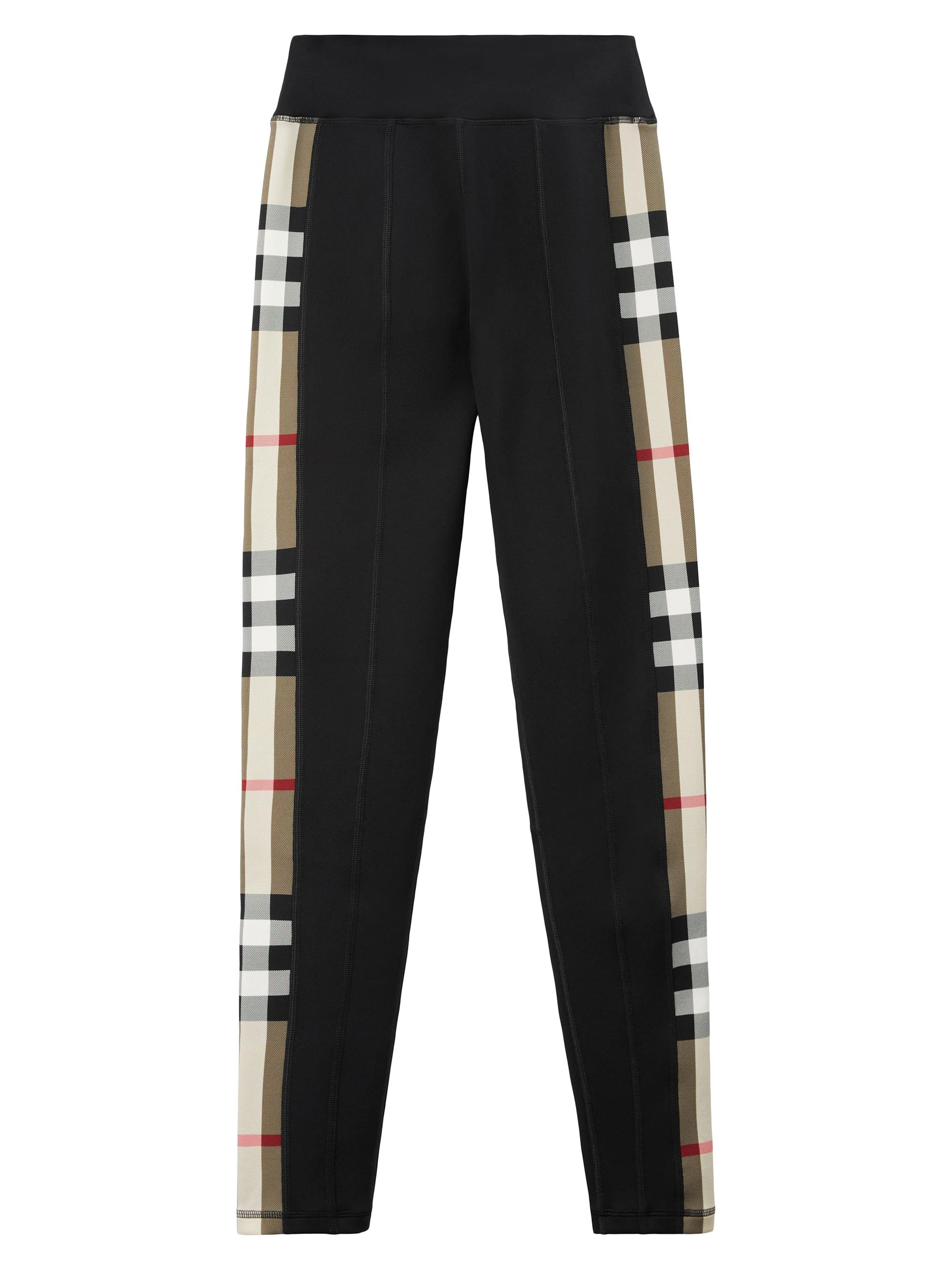 Burberry Women's Madden Check-Insert Leggings - Black