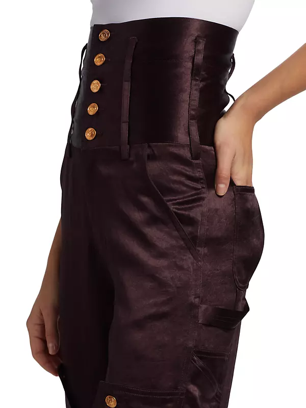 Shop anOnlyChild May High-Waisted Corset Pants