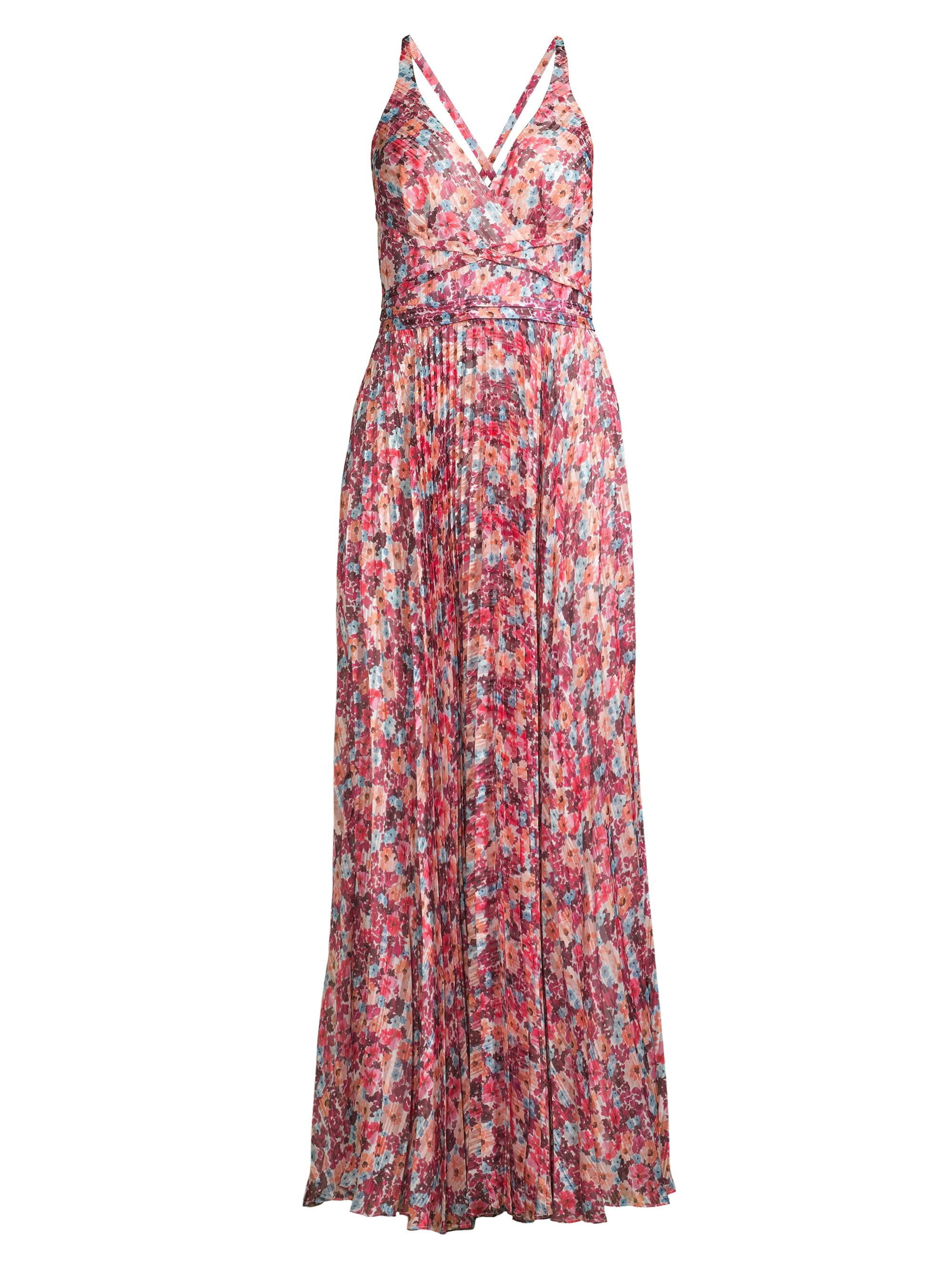 Laundry by Shelli Segal Women's Pleated Floral Maxi Dress - Vintage Wallpaper