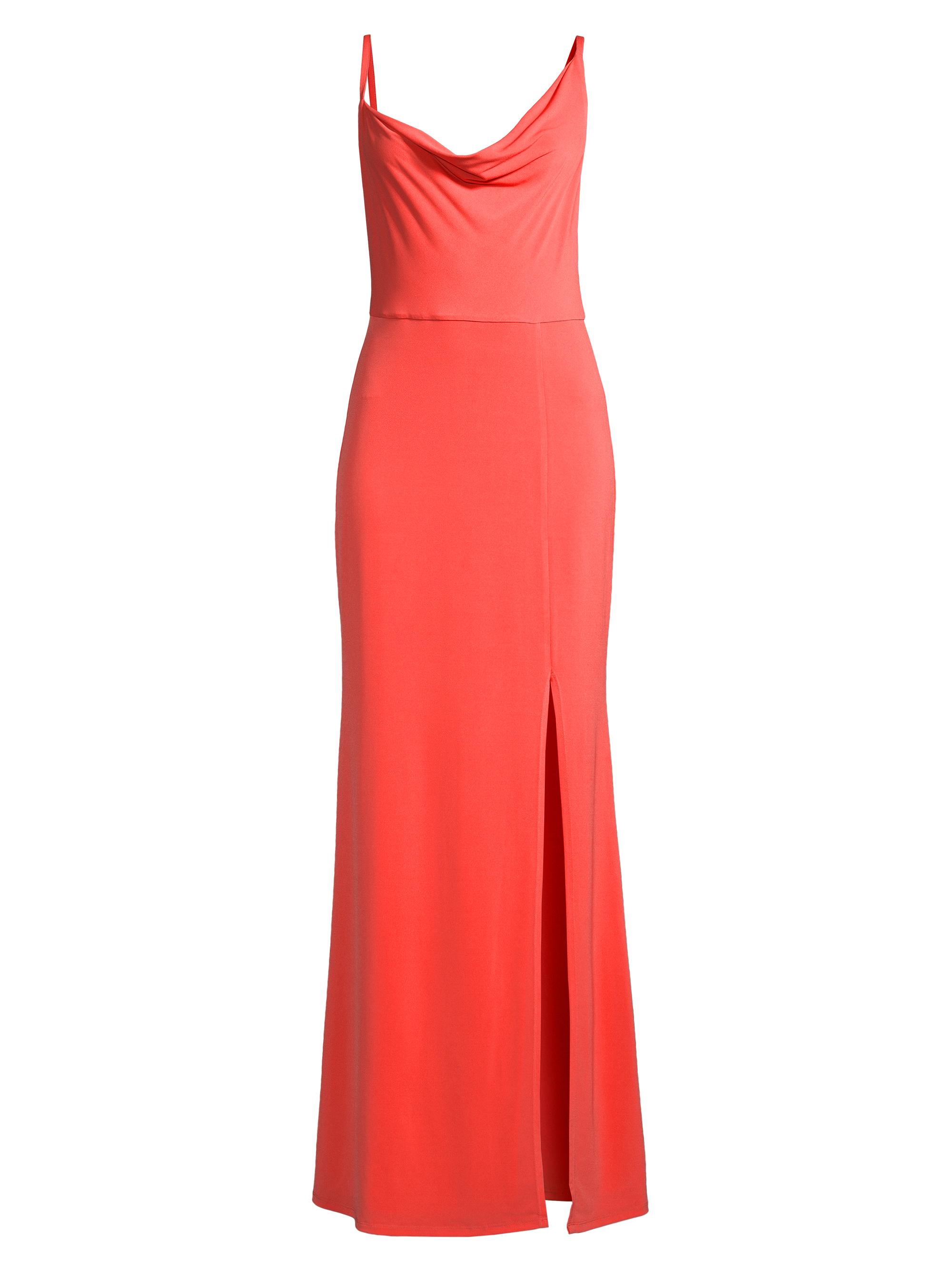 Laundry by Shelli Segal Women's Draped Cowl-Neck Gown - Coral