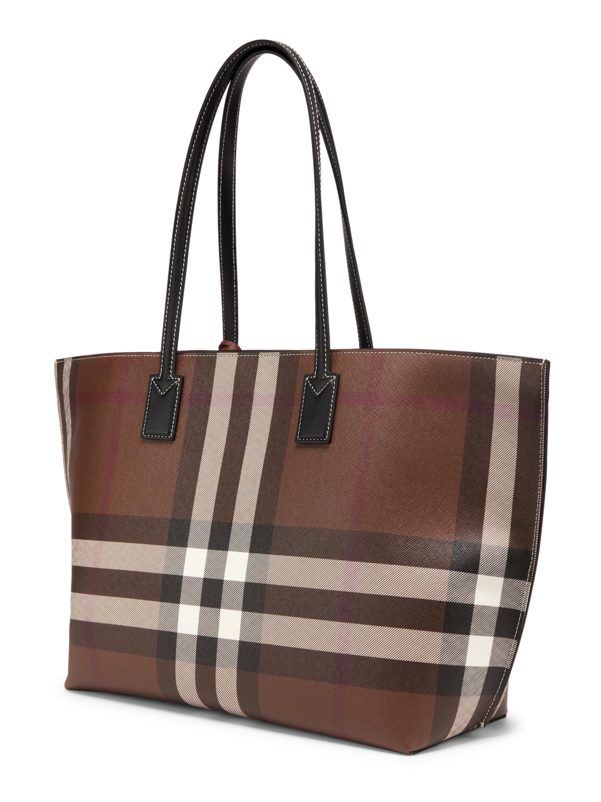 Burberry Medium Check Leather Tote Bag | Saks Fifth Avenue