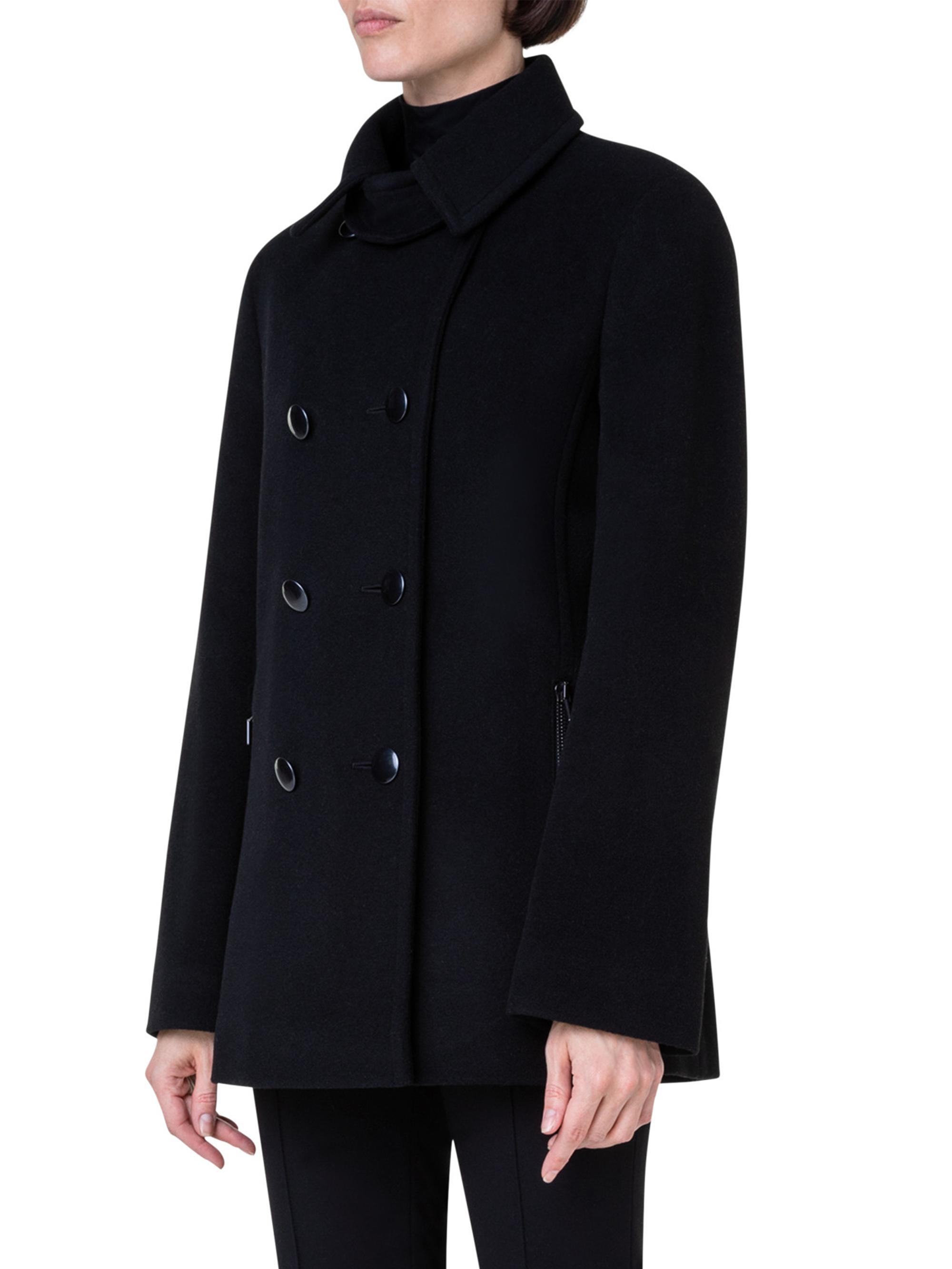 Akris punto Double-Breasted Wool-Blend Pea Coat Saks Fifth Avenue - Main Image
