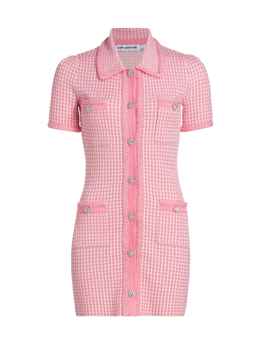 Self-Portrait Embellished Tweed Minidress | Saks Fifth Avenue
