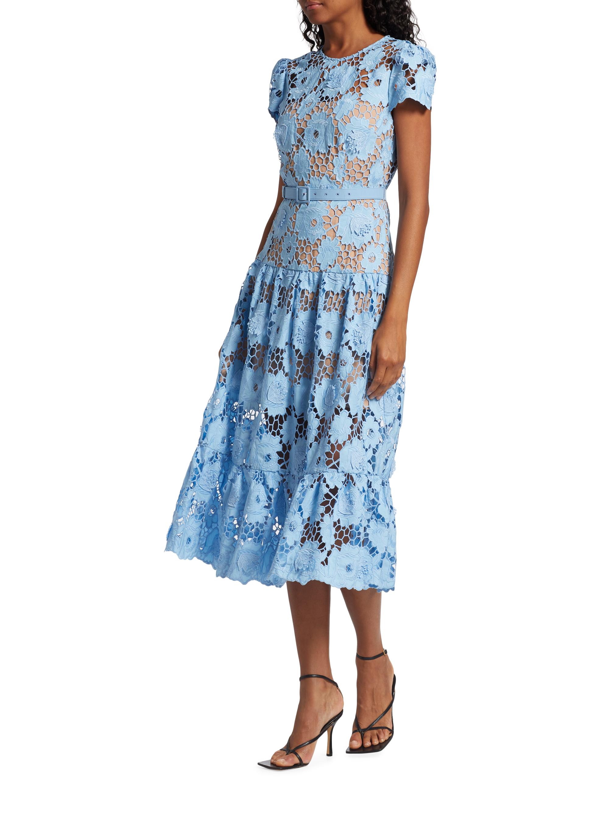 chinese dress ladies Self-Portrait Lace Sheath Midi Dress