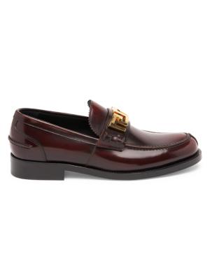 Versace Black Greca Loafers