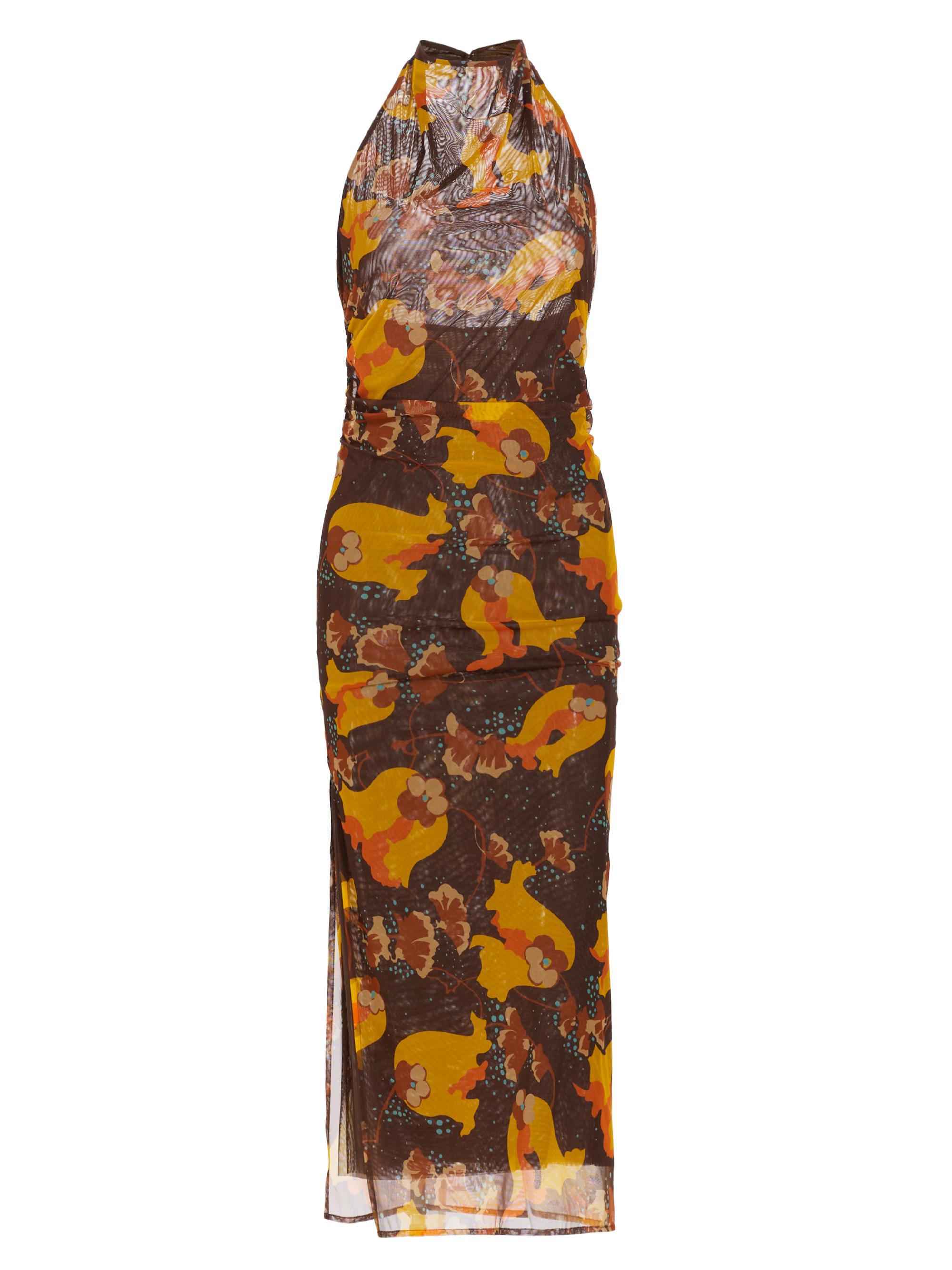 SIR. Women's Jacques Mesh Halter Dress - Expressionist