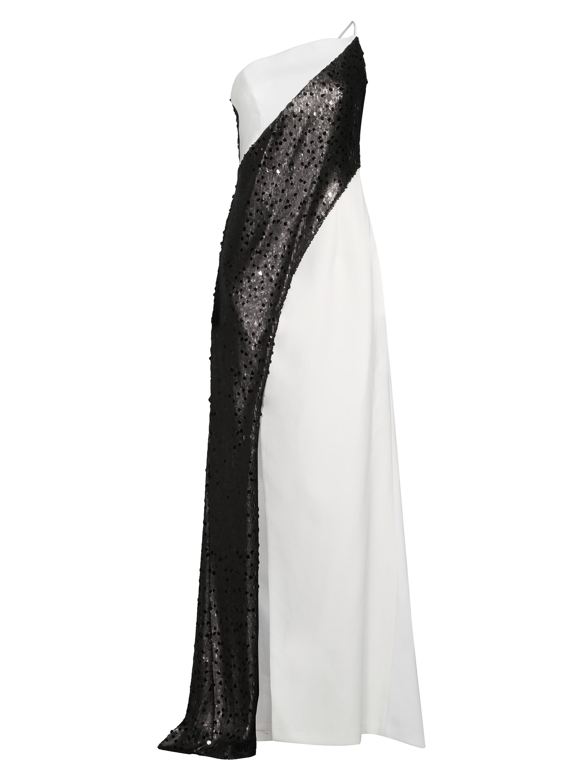 Toccin Women's Ava Sequin Colorblocked Gown - Optic Jet
