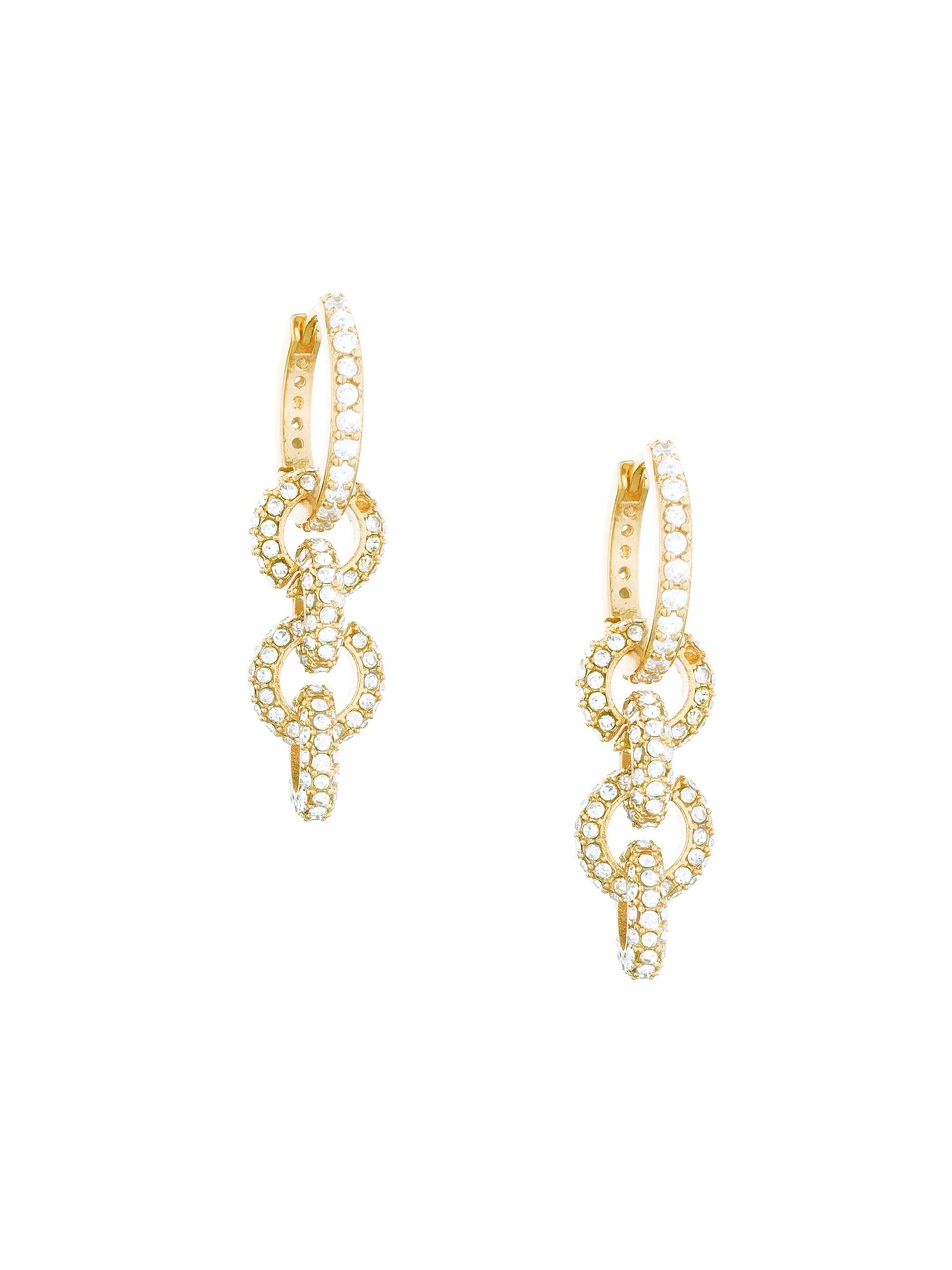Ettika Women's Multi-Ring 18K Gold-Plated & Crystal Dangle Earrings - Gold