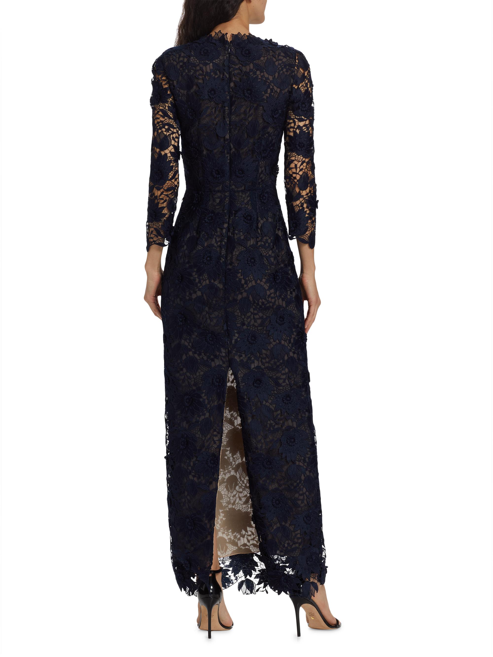 Oscar de la Renta Water Lily Guipure Lace Gown | Saks Fifth Avenue
