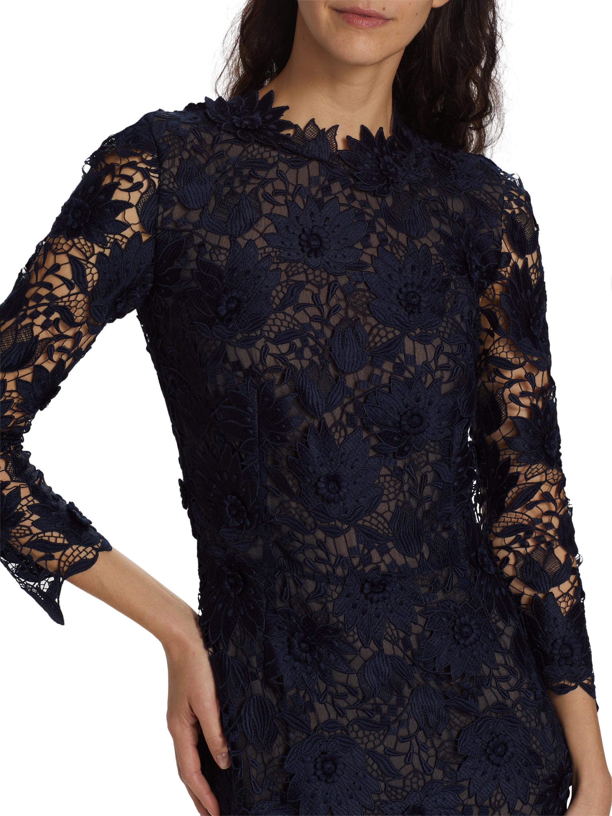 Oscar de la Renta Water Lily Guipure Lace Gown | Saks Fifth Avenue