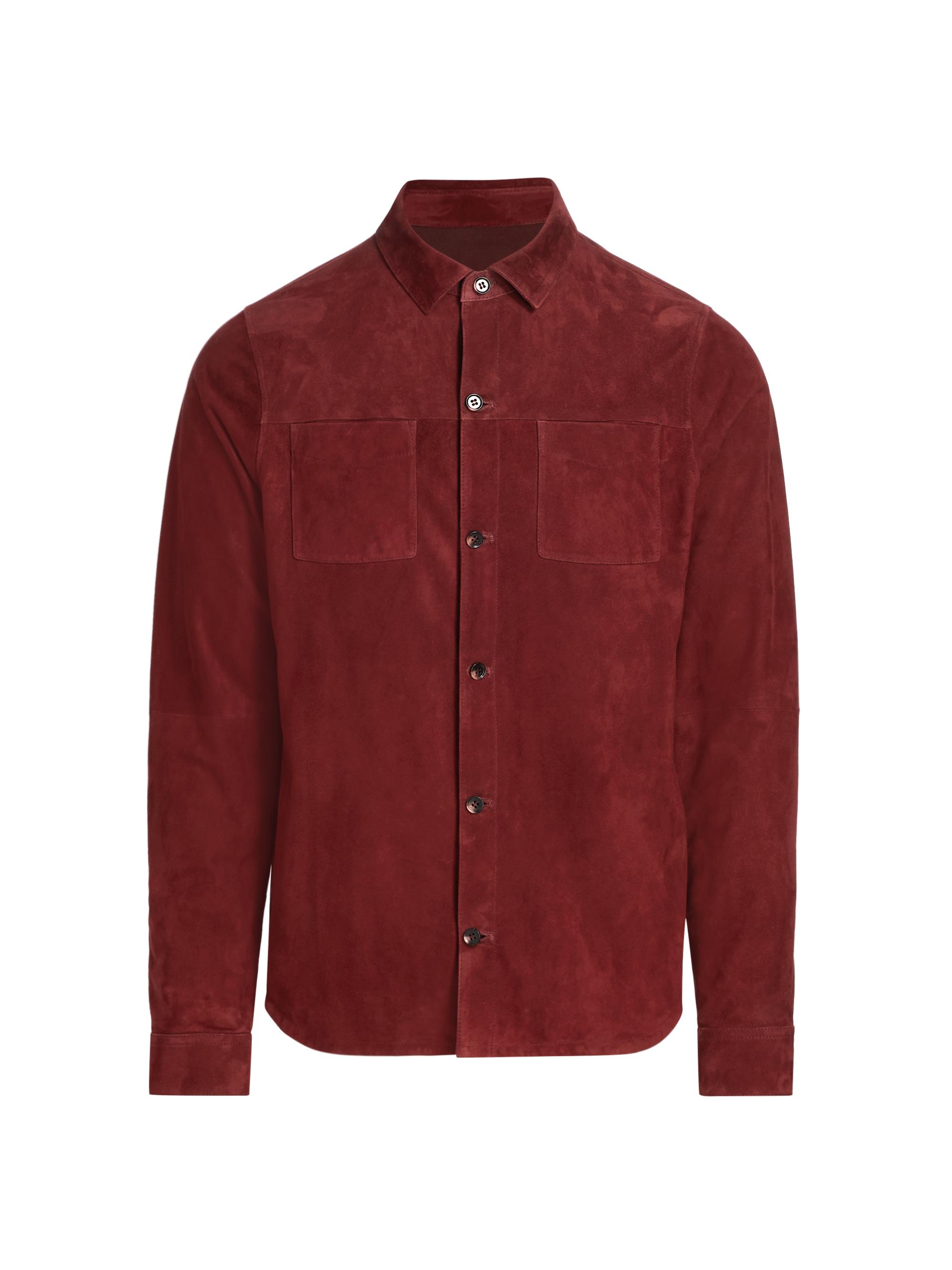 Saks Fifth Avenue Men's Slim-Fit Suede Shirt Jacket - Anenome