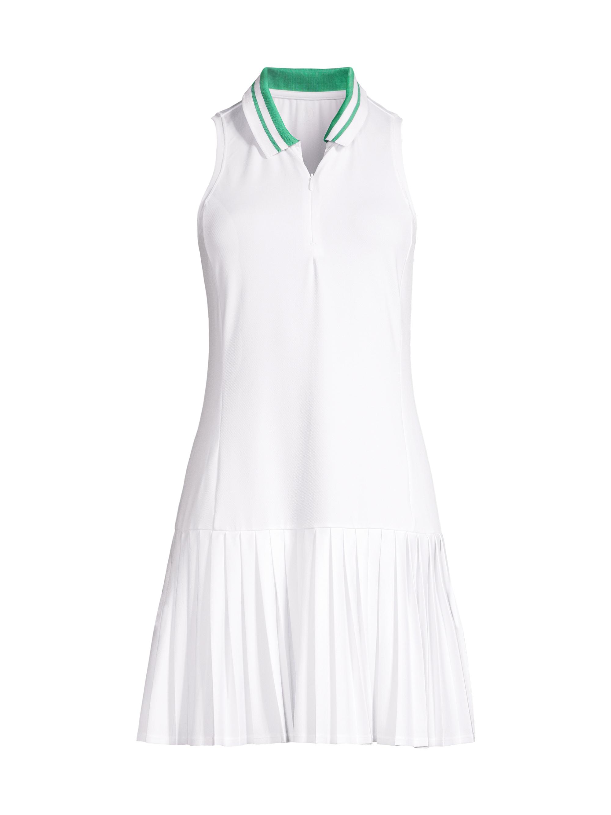 Addison Bay Women's Augusta Pleated Tennis Dress - White