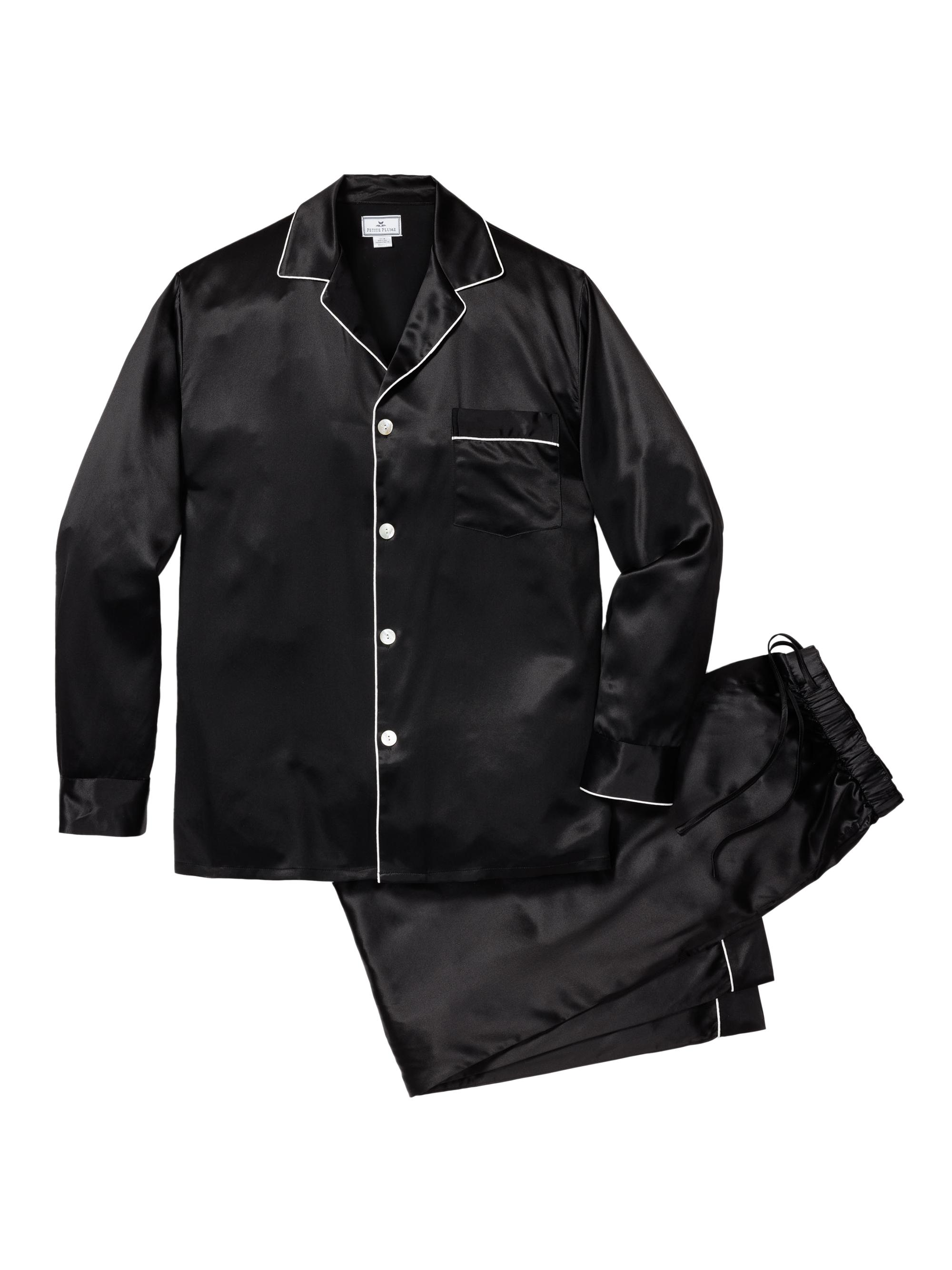 Petite Plume Men's Silk Classic-Fit Pajamas - Navy