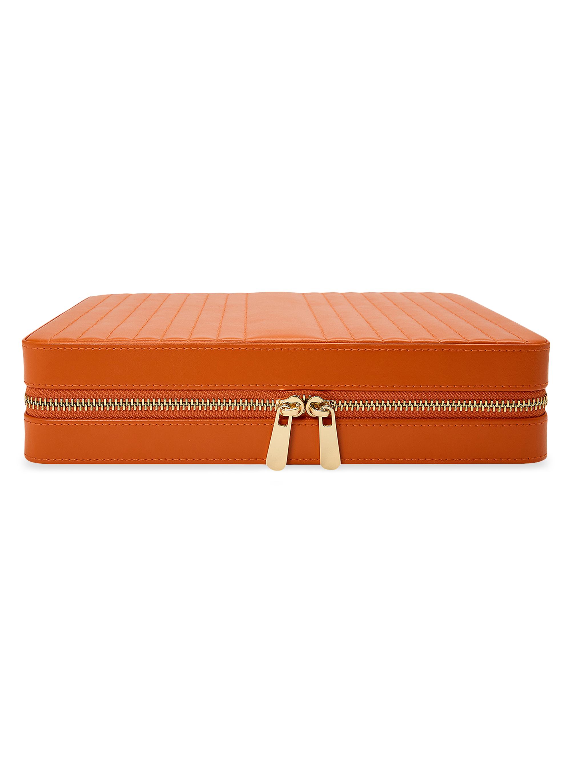 Wolf Maria Zip Jewelry Case - Tangerine Small