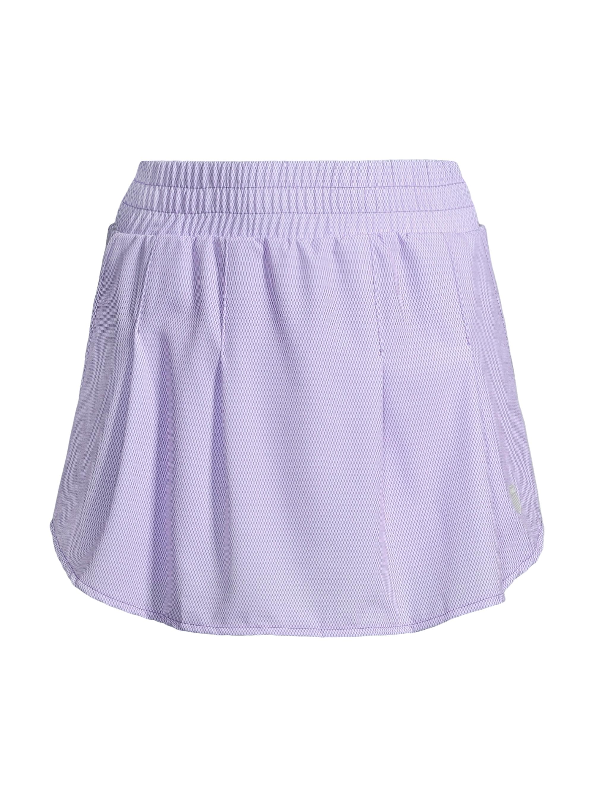 K-Swiss Women's Woven Elasticized Miniskirt - Purple Multi