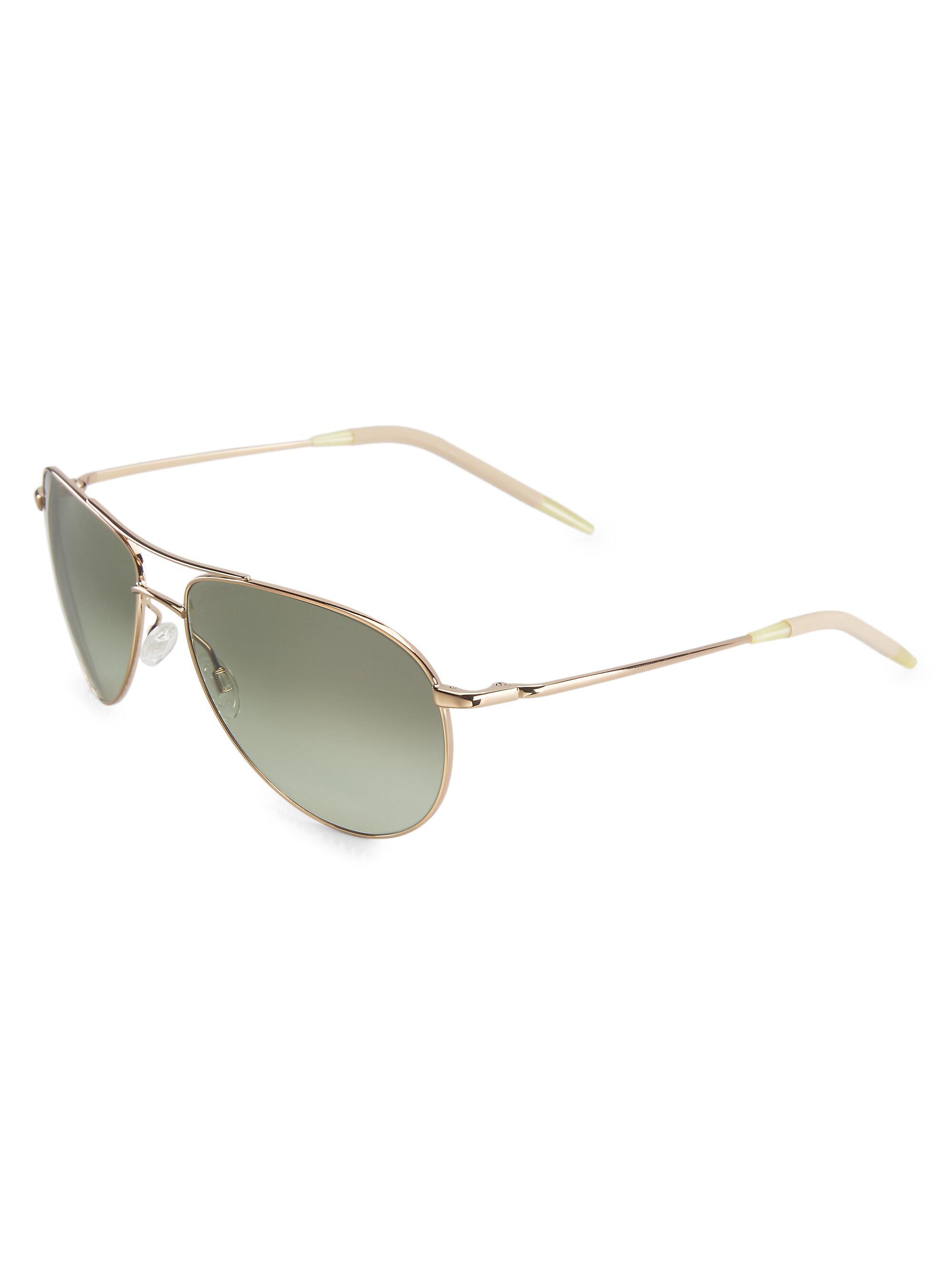 Oliver Peoples Men's 59MM Benedict Aviator Sunglasses - Dark Green