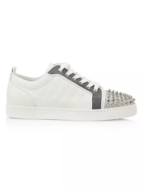 Louis Junior Spikes - Sneakers - Calf leather and spikes - Black - Christian  Louboutin