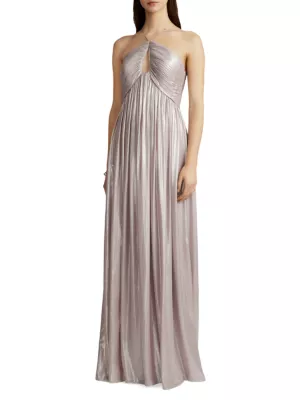 Saks Champagne Evening Gowns